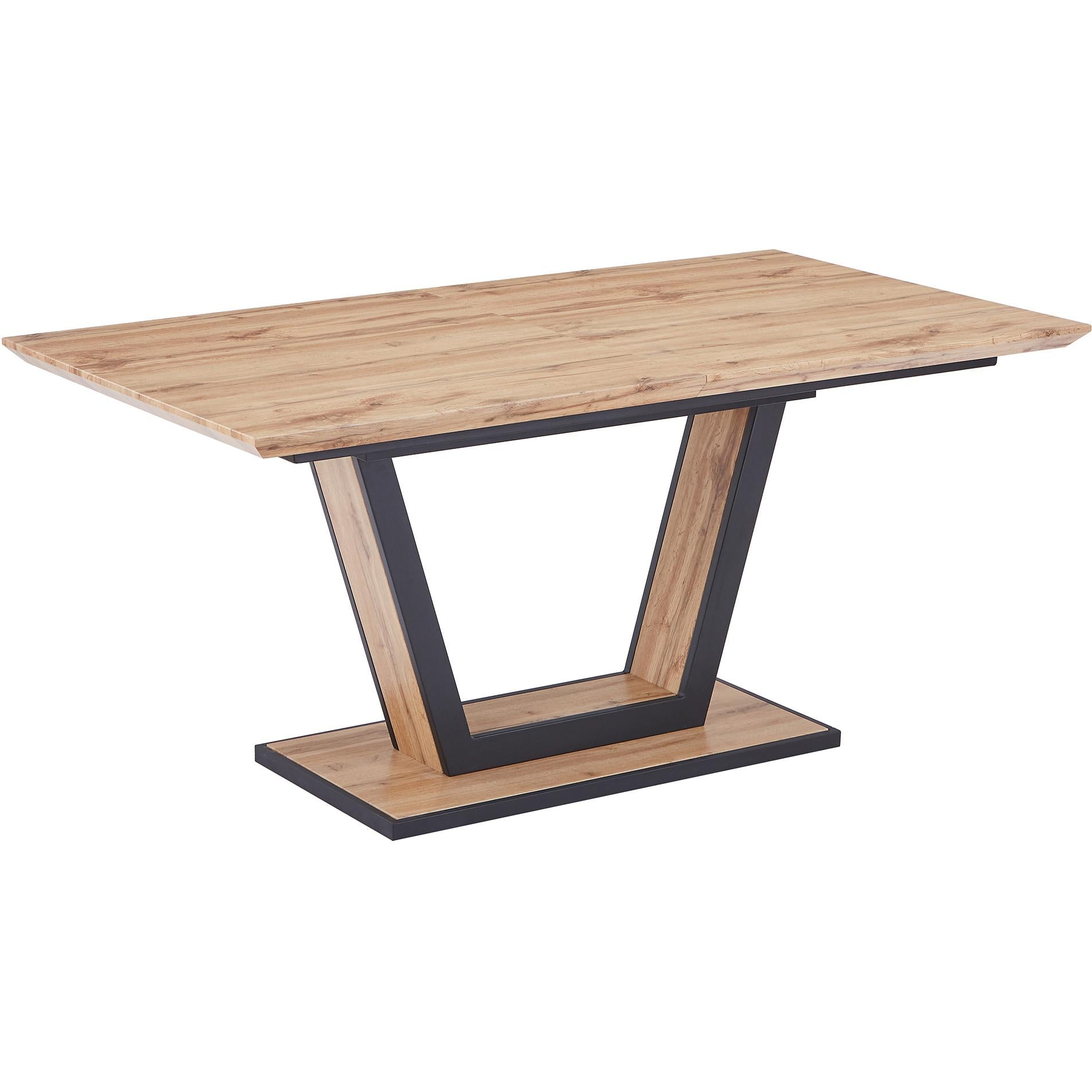 Worldwide Home Furnishings Forna/Brodi 207-161NAT_138CH 7 pc Dining Set - Natural Table with Charcoal Chair IMAGE 2