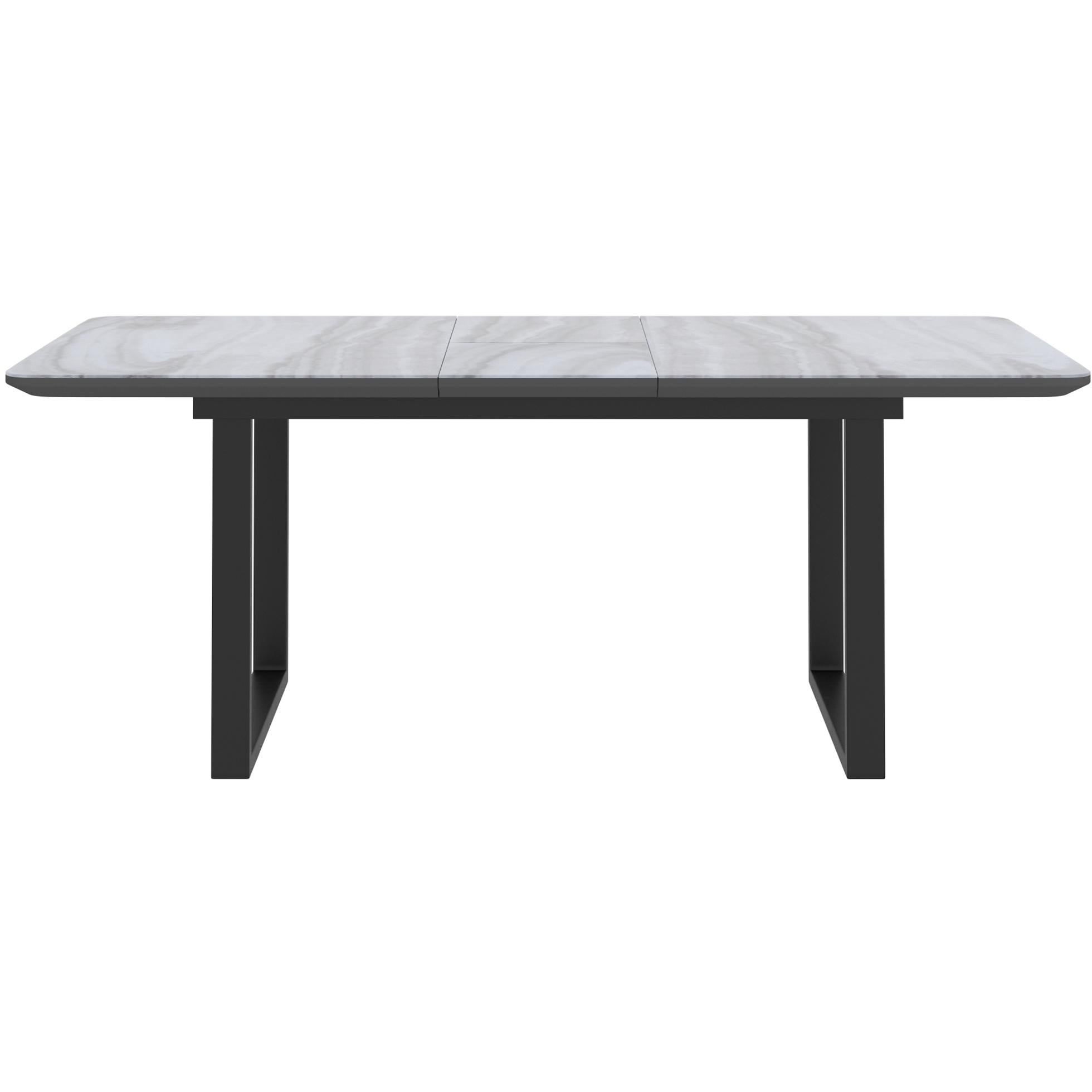 Worldwide Home Furnishings Gavin/Brodi 207-360BK_138BEG 7 pc Dining Set - Black Table with Beige Chair IMAGE 5