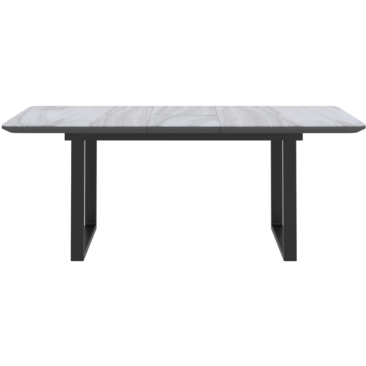 Worldwide Home Furnishings Gavin/Brodi 207-360BK_138BEG 7 pc Dining Set - Black Table with Beige Chair IMAGE 5