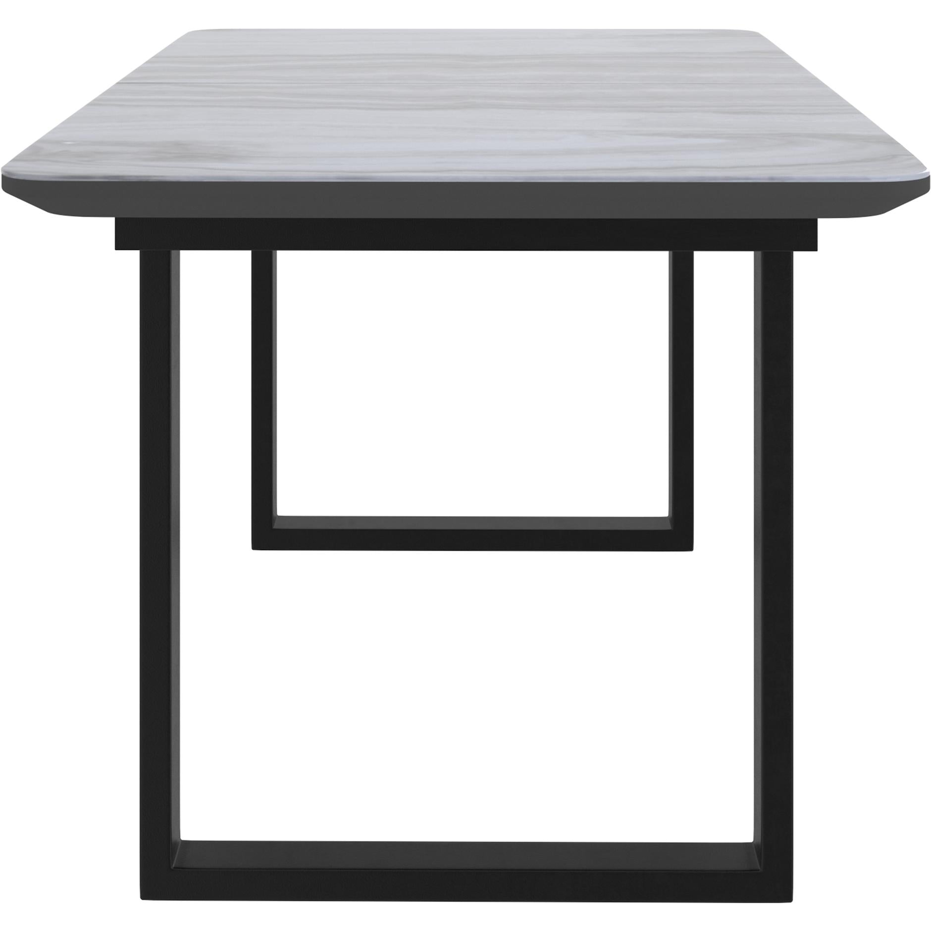 Worldwide Home Furnishings Gavin/Brodi 207-360BK_138BEG 7 pc Dining Set - Black Table with Beige Chair IMAGE 6
