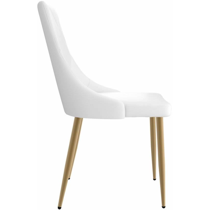 Worldwide Home Furnishings Godiva/Antoine 207-142IV_573WT 7 pc Dining Set - Ivory with White Chair IMAGE 9