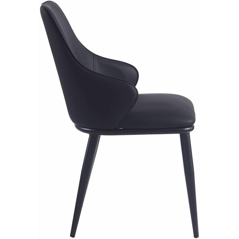 Worldwide Home Furnishings Godiva/Kash 207-142GY_084BLK 5 pc Dining Set - Grey with Black Chair IMAGE 8