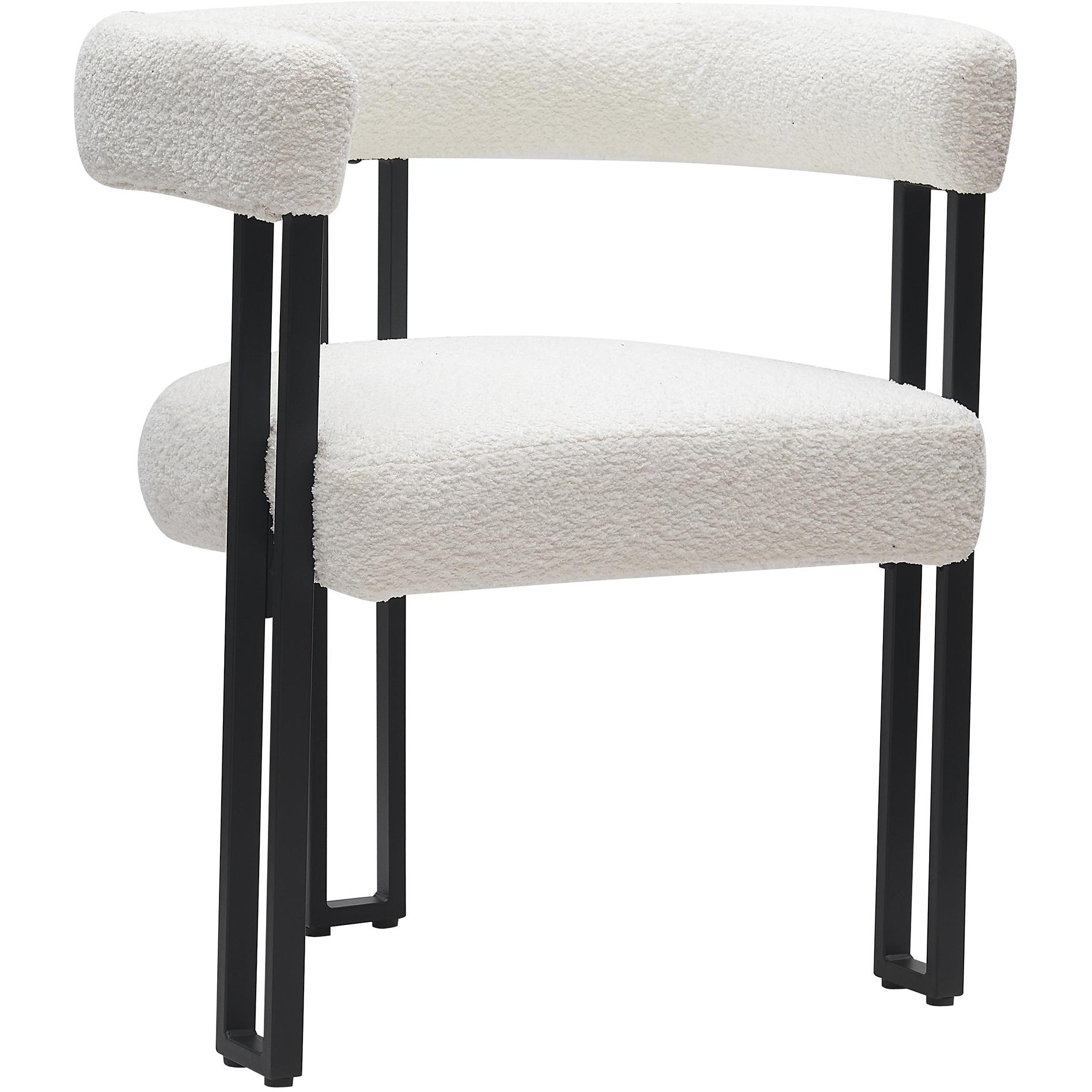 Worldwide Home Furnishings Julius/Scarlet 207-111BK_108IV 7 pc Dining Set - Black Table with Ivory Chair IMAGE 7