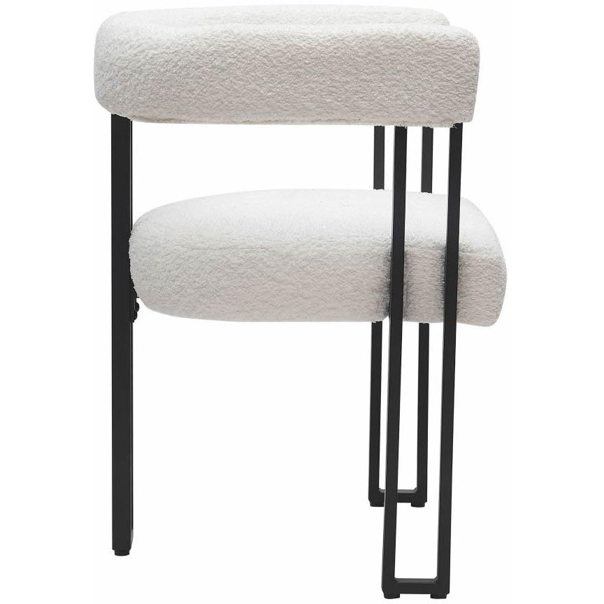 Worldwide Home Furnishings Julius/Scarlet 207-111BK_108IV 7 pc Dining Set - Black Table with Ivory Chair IMAGE 9