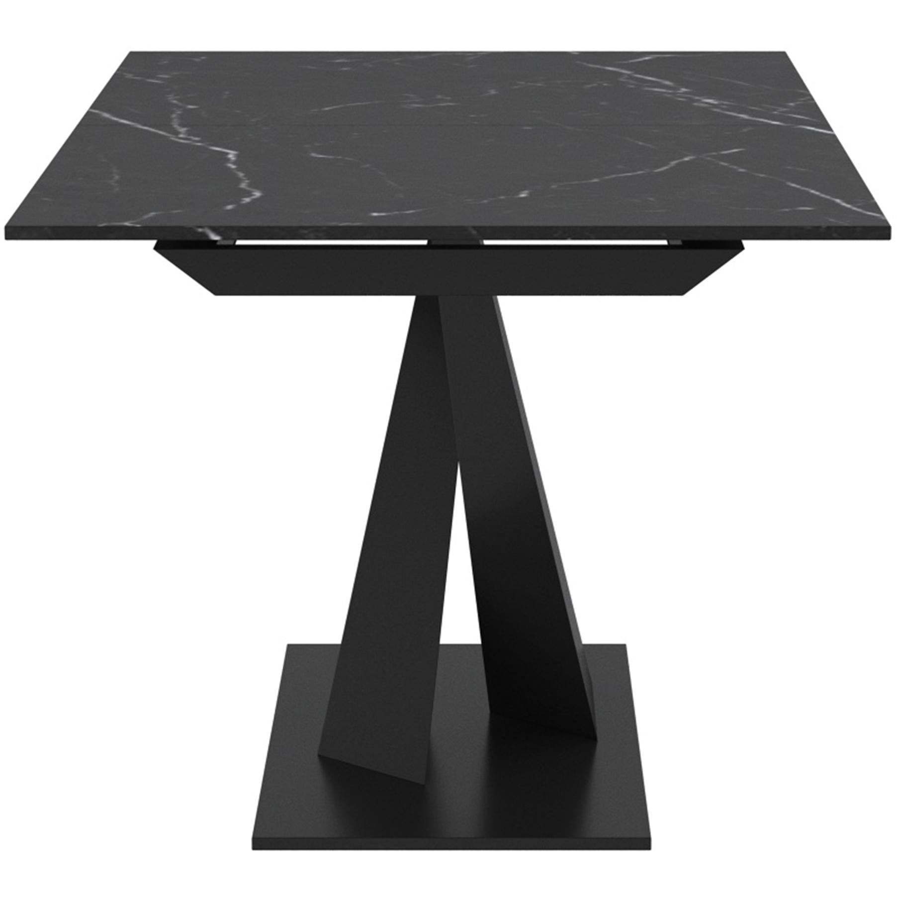 Worldwide Home Furnishings Julius/Talon 207-111BK_139CAM 7 pc Dining Set - Black Table with Camel Chair IMAGE 4