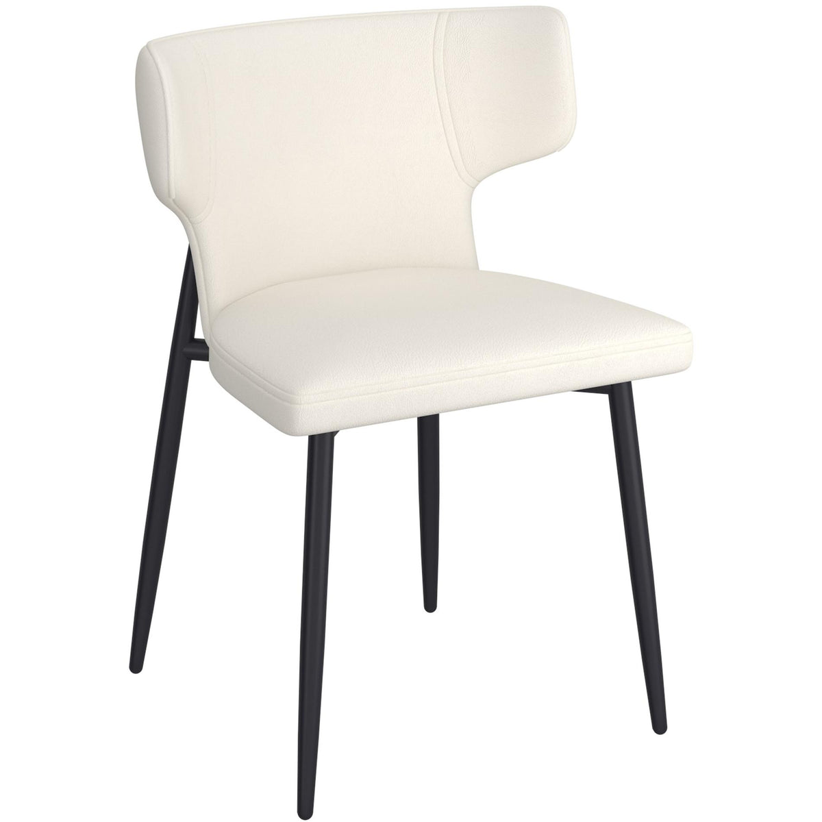 Worldwide Home Furnishings Leon/Olis 207-893BLK_085PUBG 5 pc Dining Set - Black Table with Beige Chair IMAGE 7