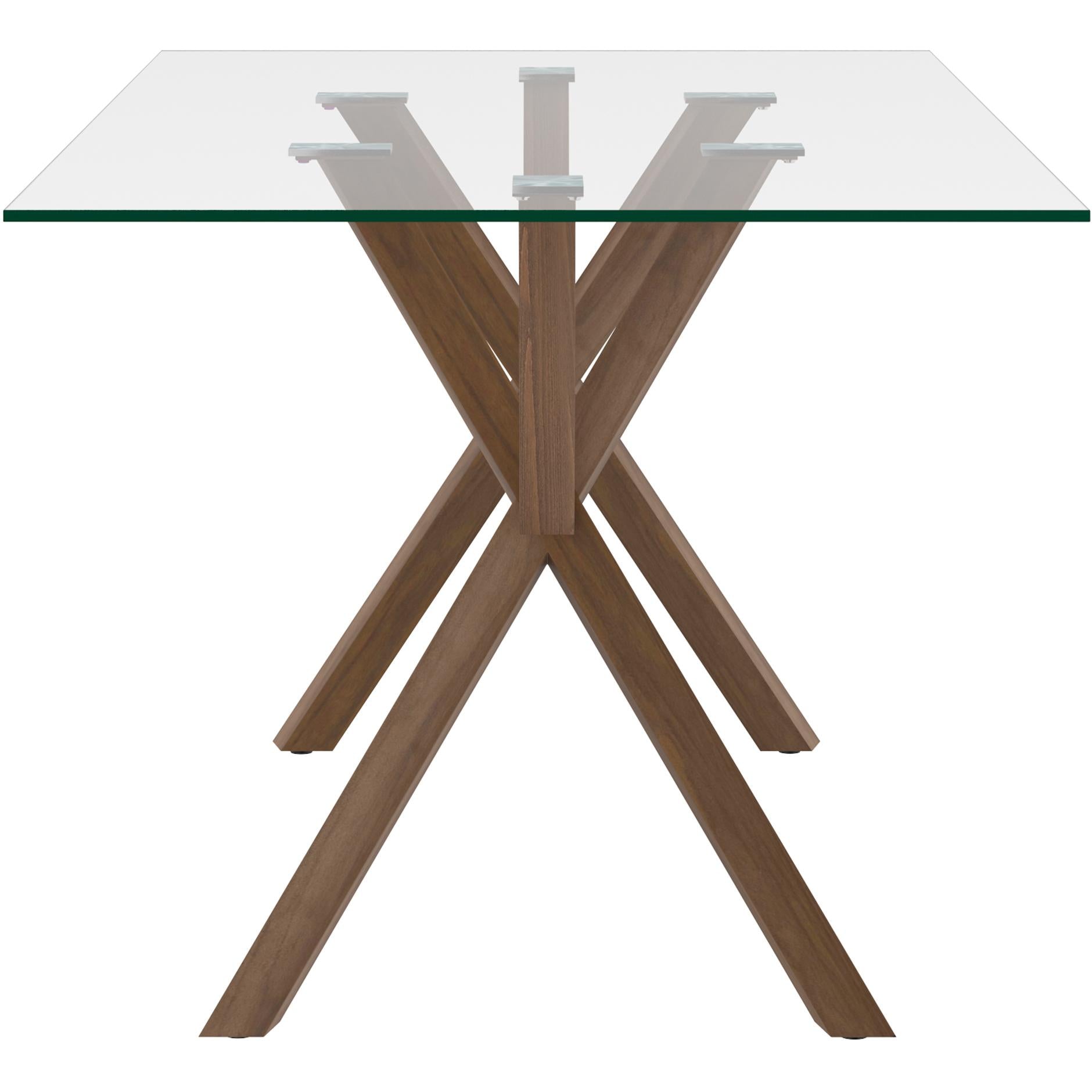 Worldwide Home Furnishings Stark/Koda 207-535WAL_158BEG 7 pc Dining Set - Walnut Table with Beige Chair IMAGE 3