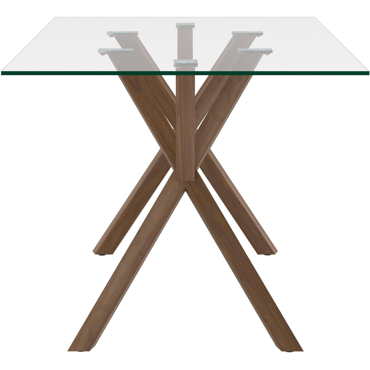 Worldwide Home Furnishings Stark/Koda 207-535WAL_158BEG 7 pc Dining Set - Walnut Table with Beige Chair IMAGE 3