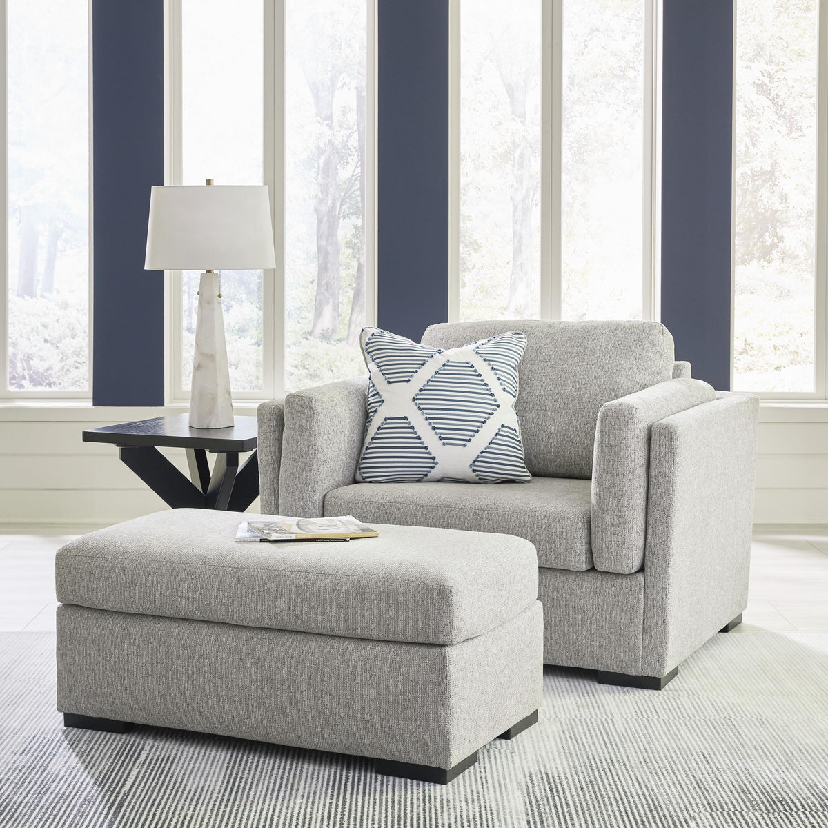 Benchcraft Evansley 54503U1 Oversized Chair and Ottoman IMAGE 2