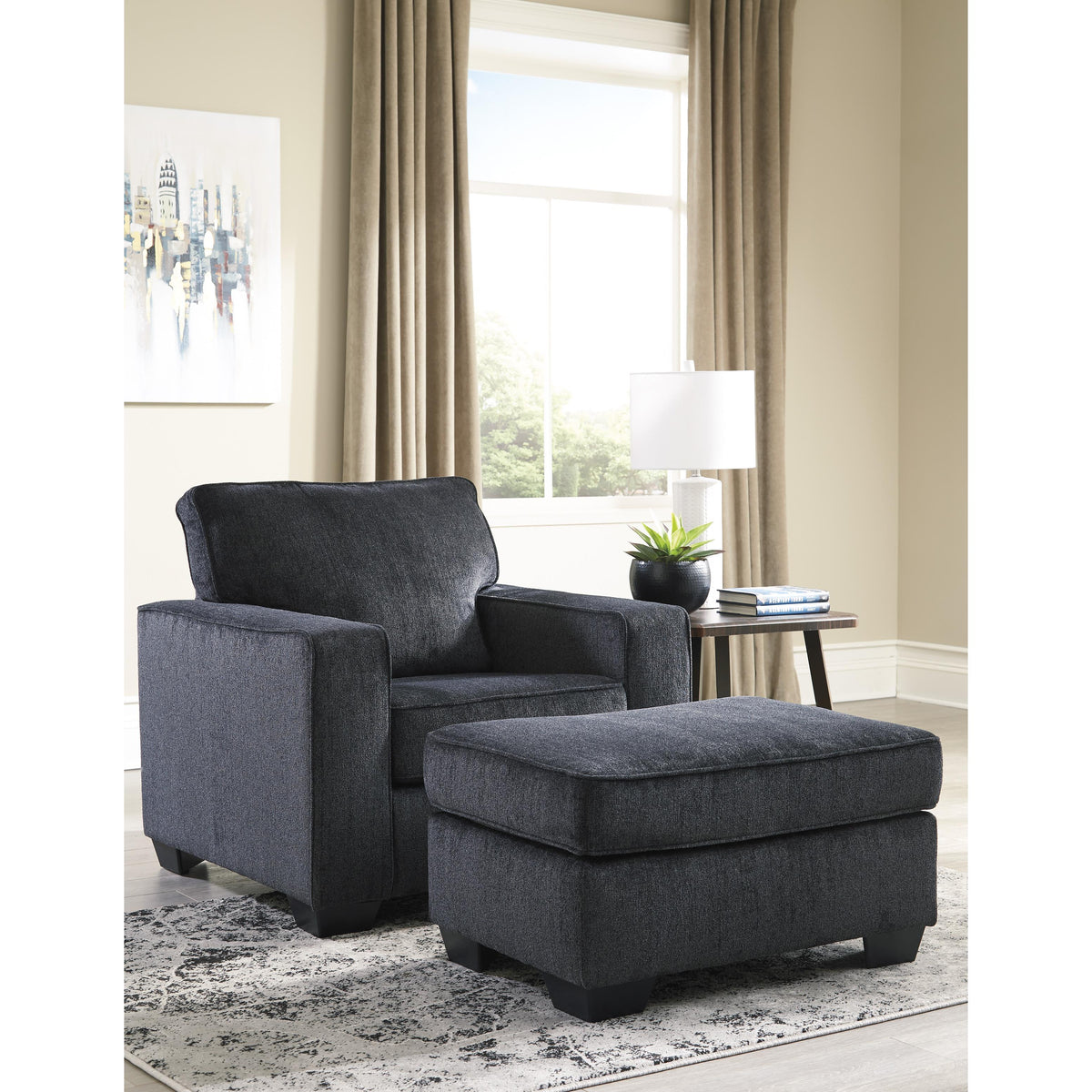 Signature Design by Ashley Altari 87213U2 Chair and Ottoman IMAGE 1
