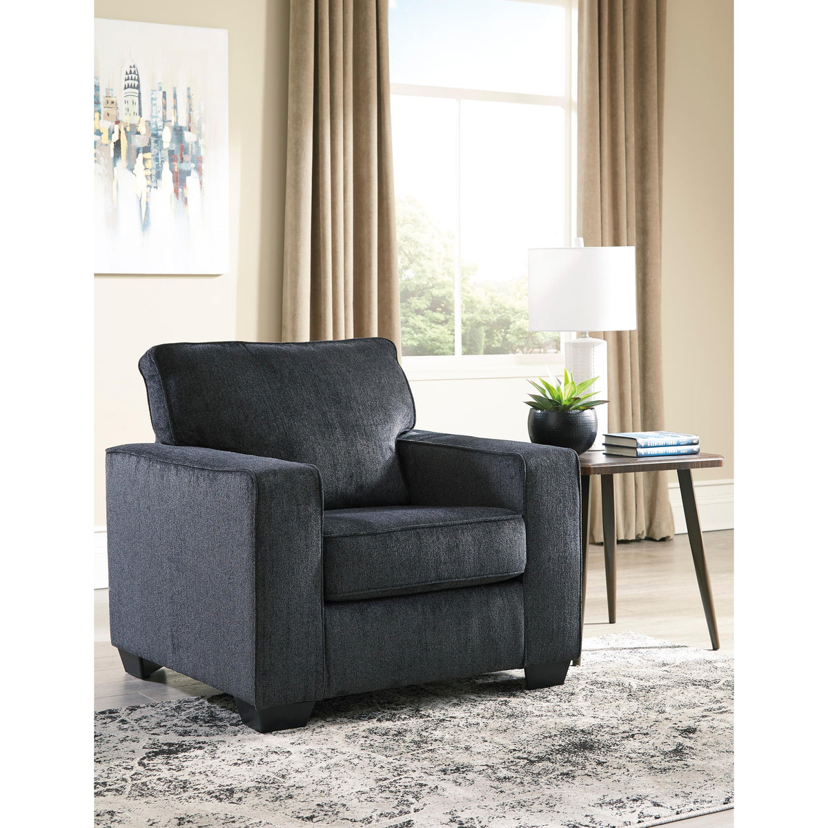 Signature Design by Ashley Altari 87213U6 Chair and Ottoman IMAGE 2