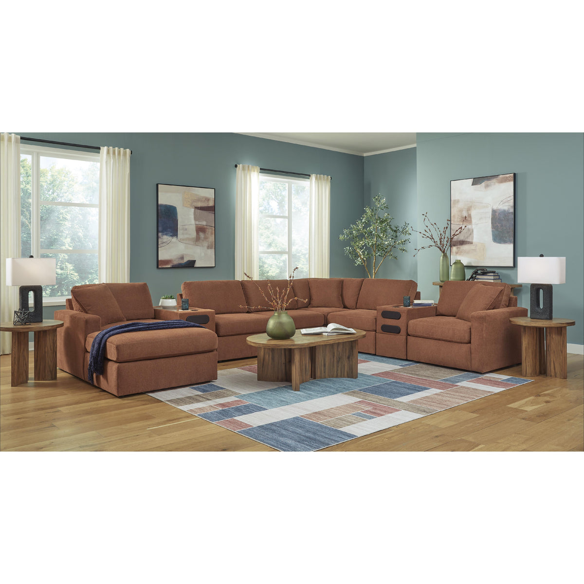 Signature Design by Ashley Modmax 92102S47 8 pc Sectional with Chaise and Audio Consoles IMAGE 3