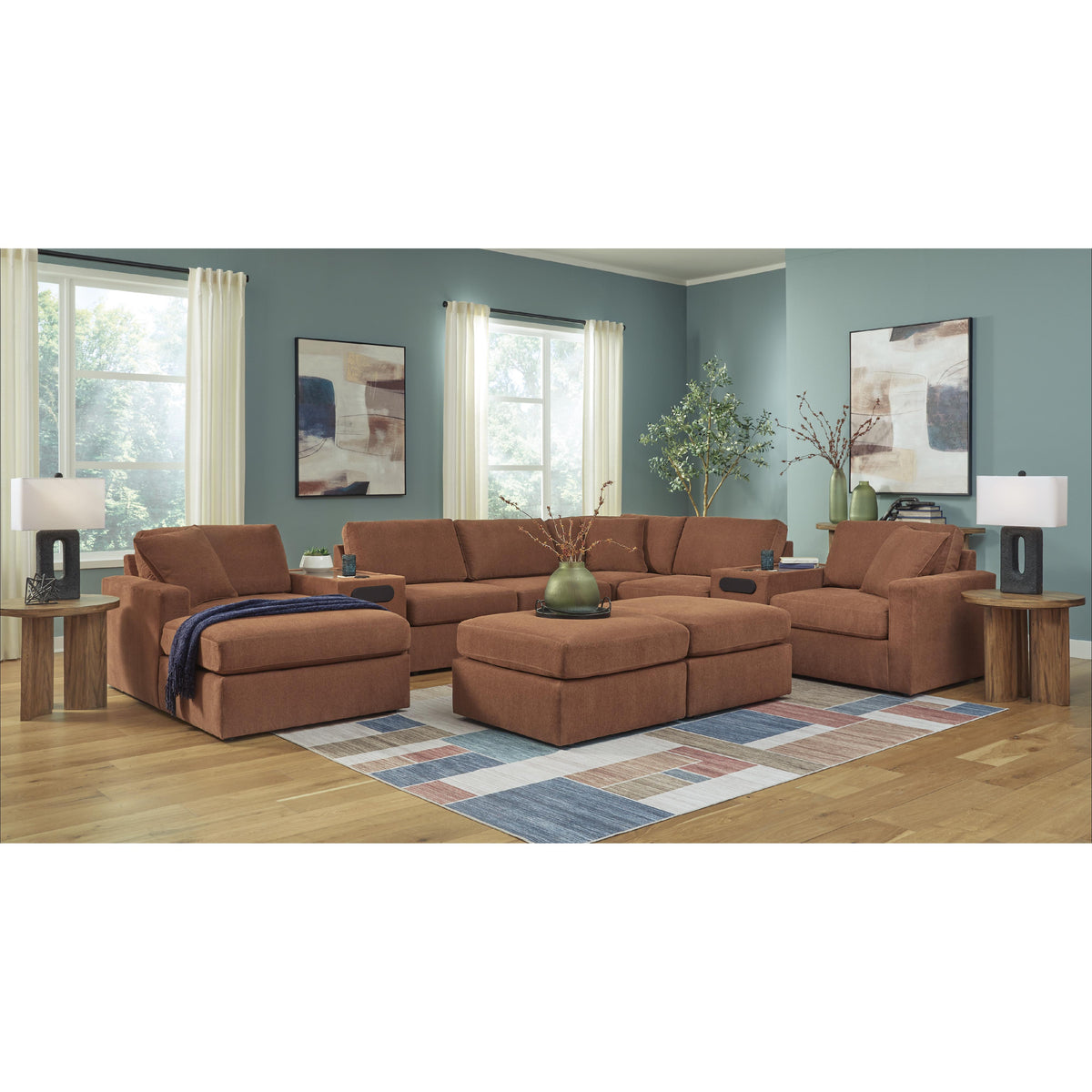 Signature Design by Ashley Modmax 92102S47 8 pc Sectional with Chaise and Audio Consoles IMAGE 5