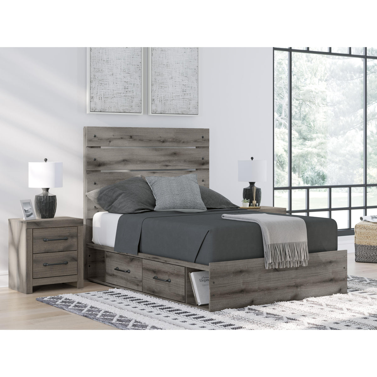 Signature Design by Ashley Graystorm PCB2405B17 Full Panel Bed with Storage IMAGE 8