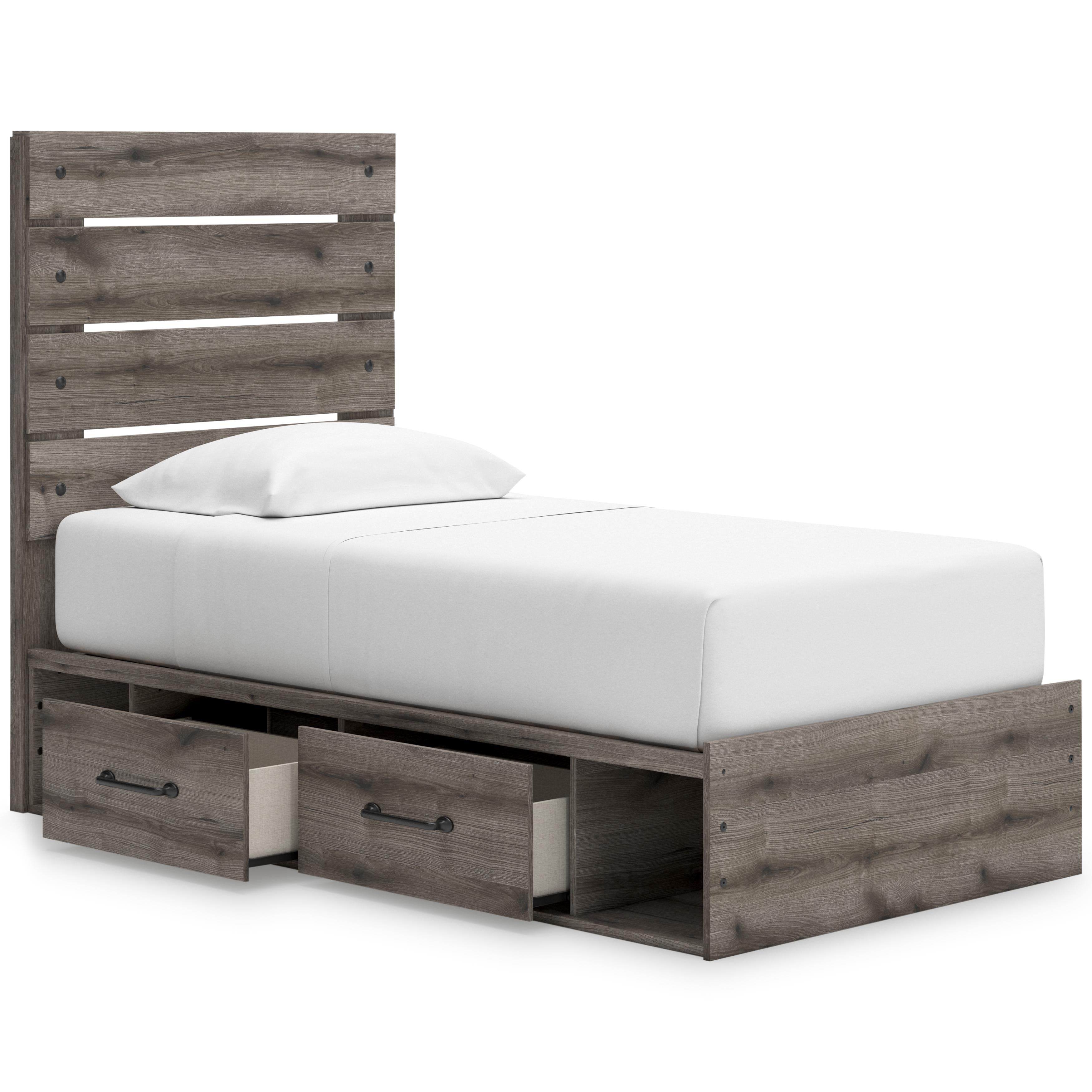 Signature Design by Ashley Graystorm PCB2405B18 Twin Panel Storage Bed IMAGE 2