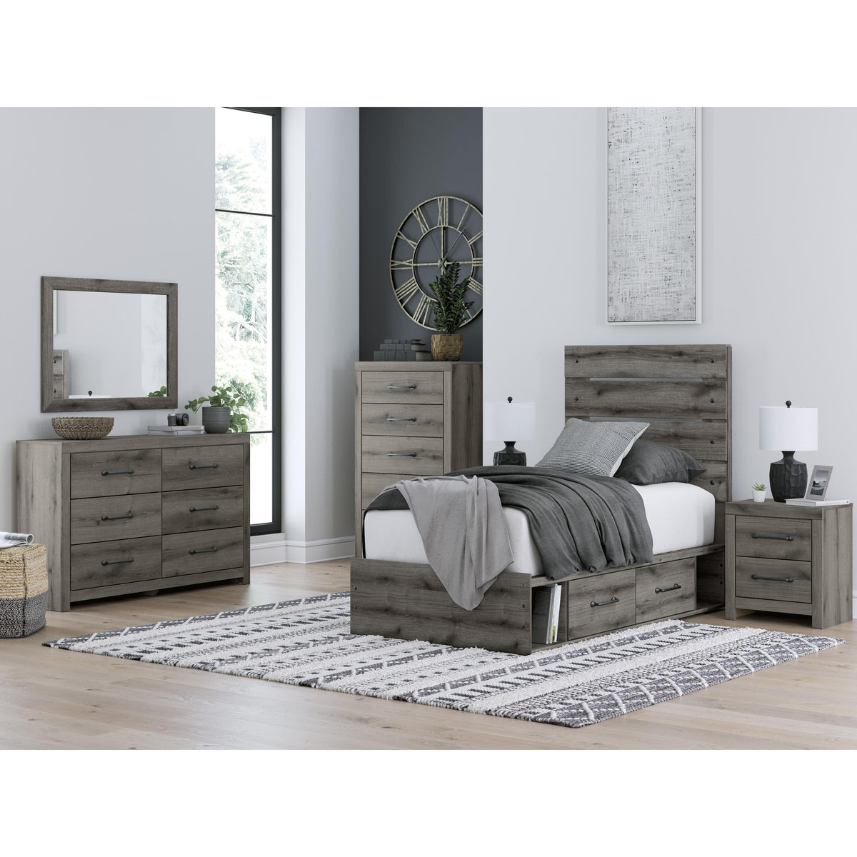 Signature Design by Ashley Graystorm PCB2405B19 Twin Panel Bed with Storage IMAGE 10