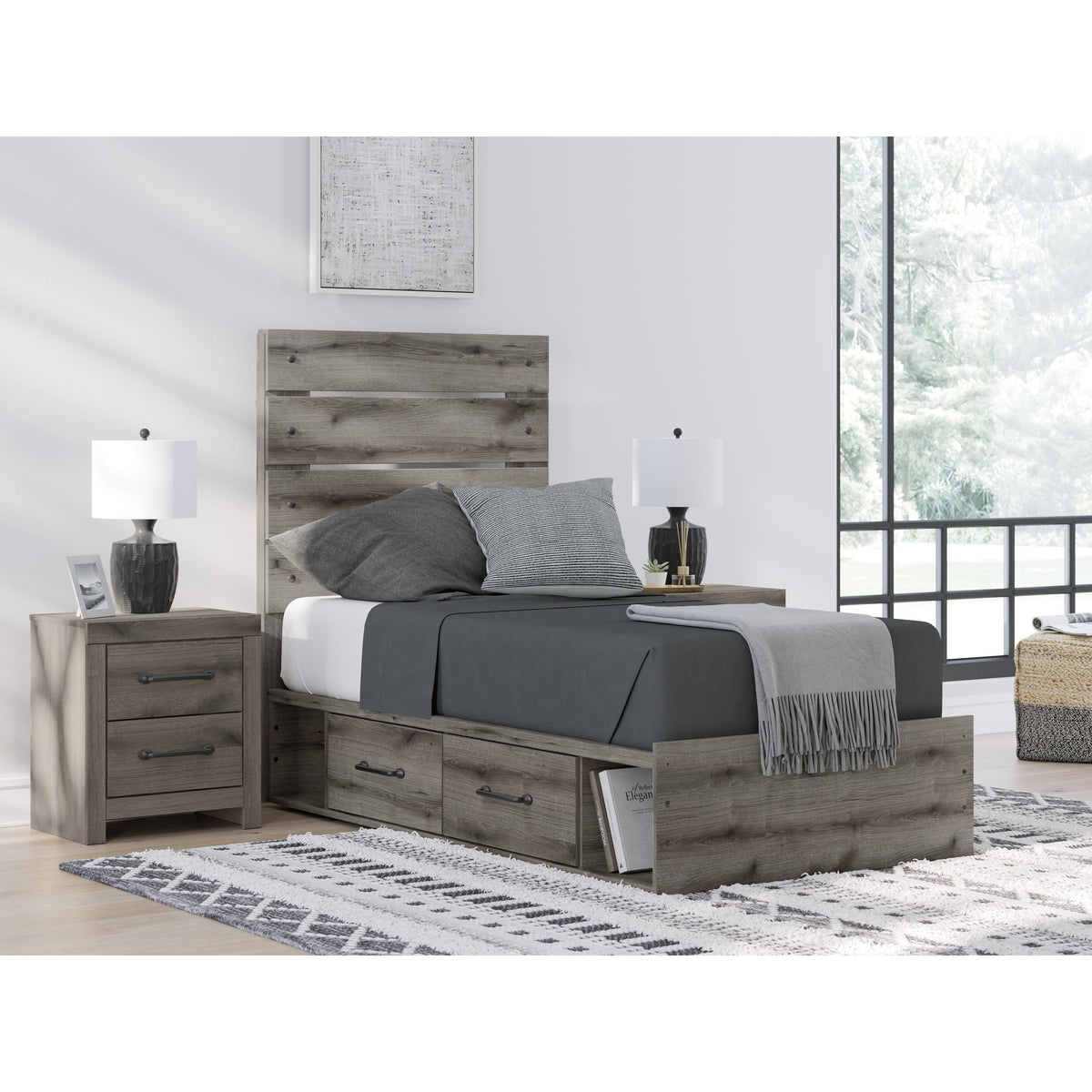 Signature Design by Ashley Graystorm PCB2405B19 Twin Panel Bed with Storage IMAGE 7