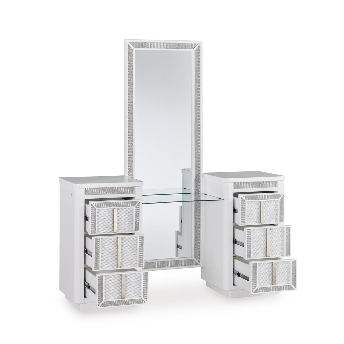 Signature Design by Ashley Chalanna B822B7 Vanity with Mirror IMAGE 2