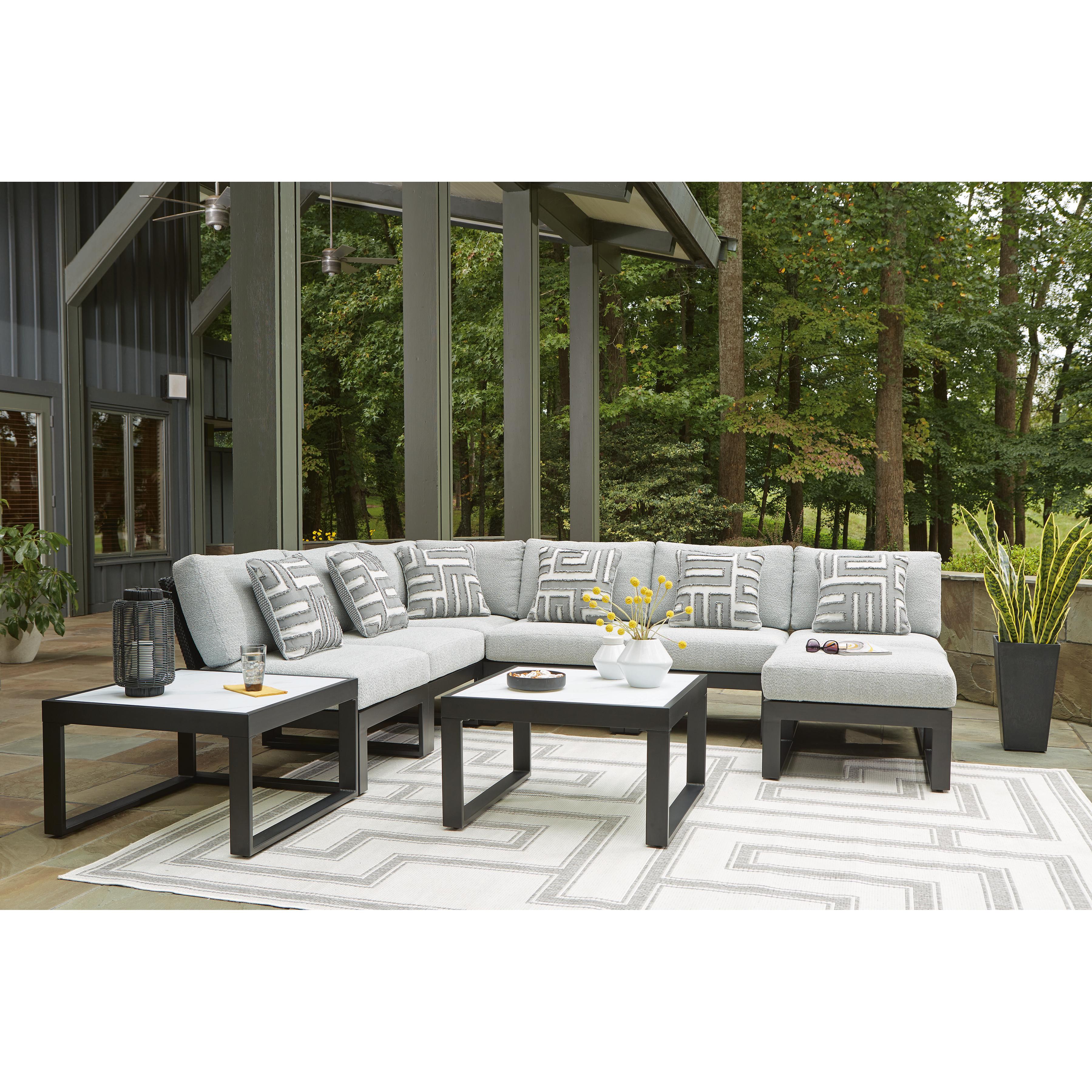 Signature Design by Ashley Beachloft P490P1 6 pc Outdoor Sectional IMAGE 2