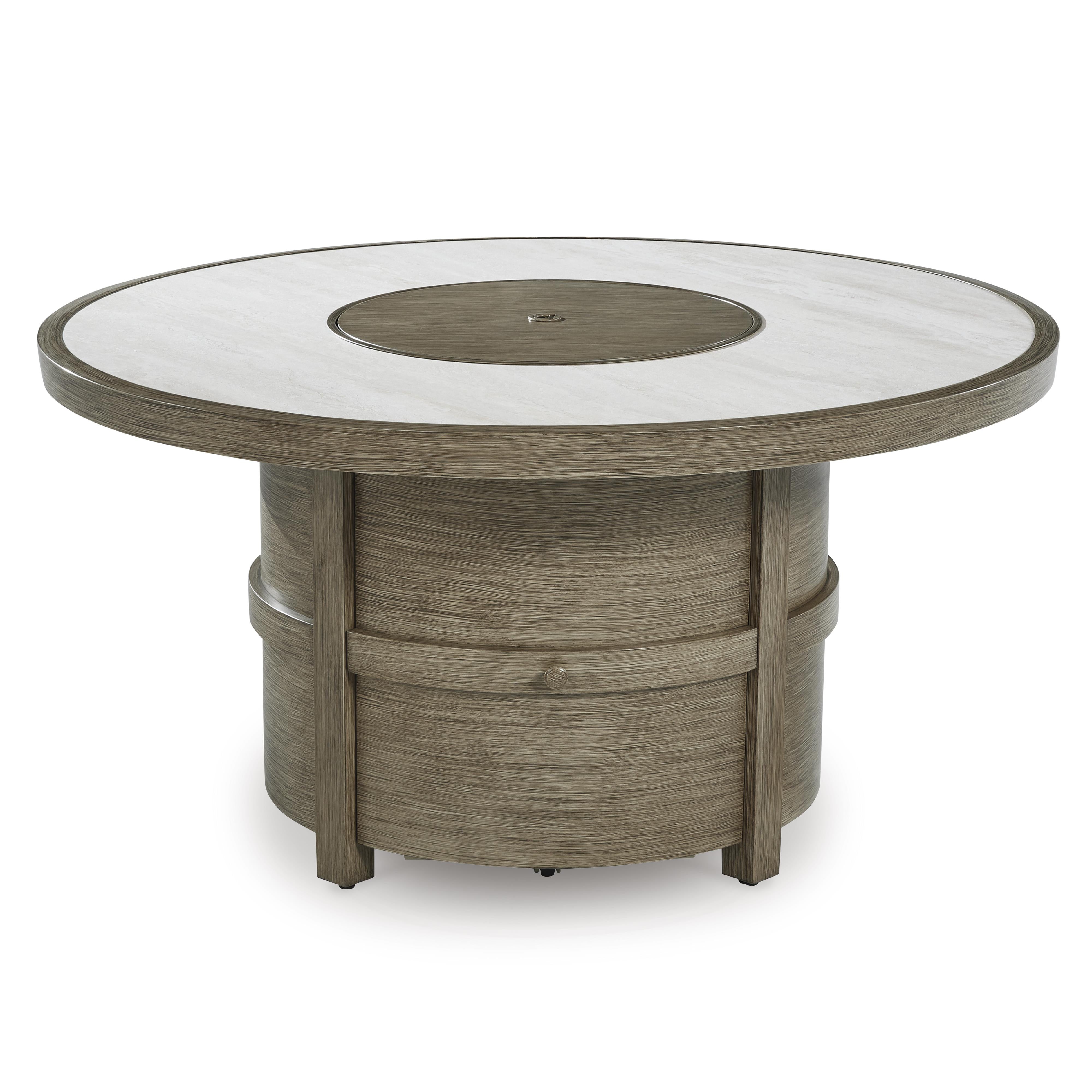 Signature Design by Ashley Rainier Ranch P701-776 Round Fire Pit Table IMAGE 3