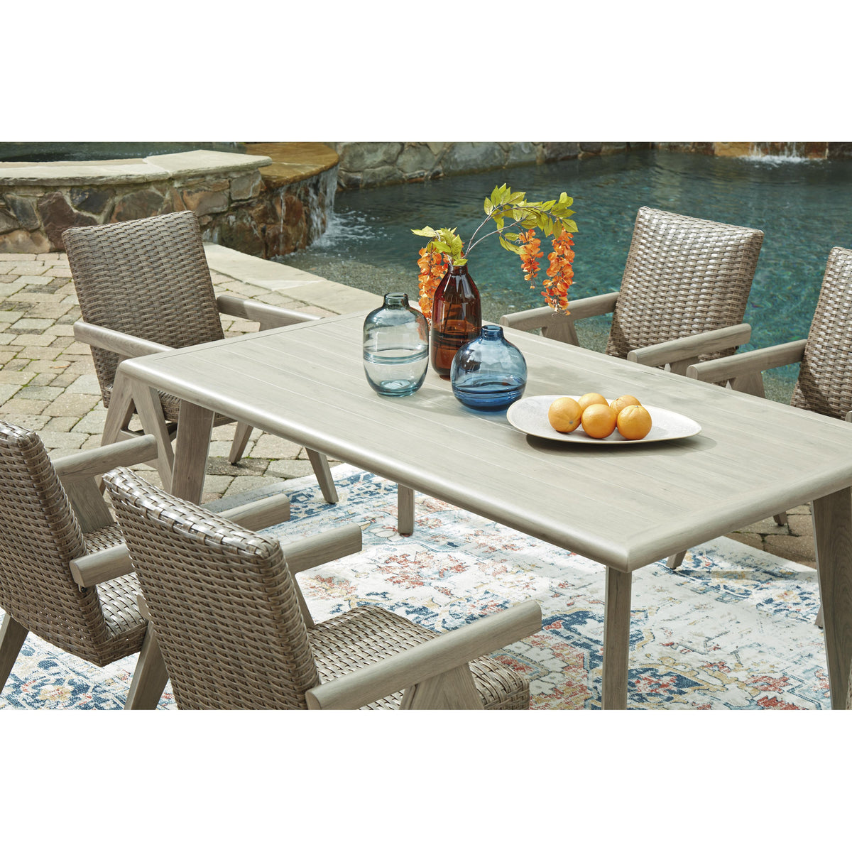 Signature Design by Ashley Cliff Trails PCP690-625 Rectangular Dining Table with Umbrella Option IMAGE 7