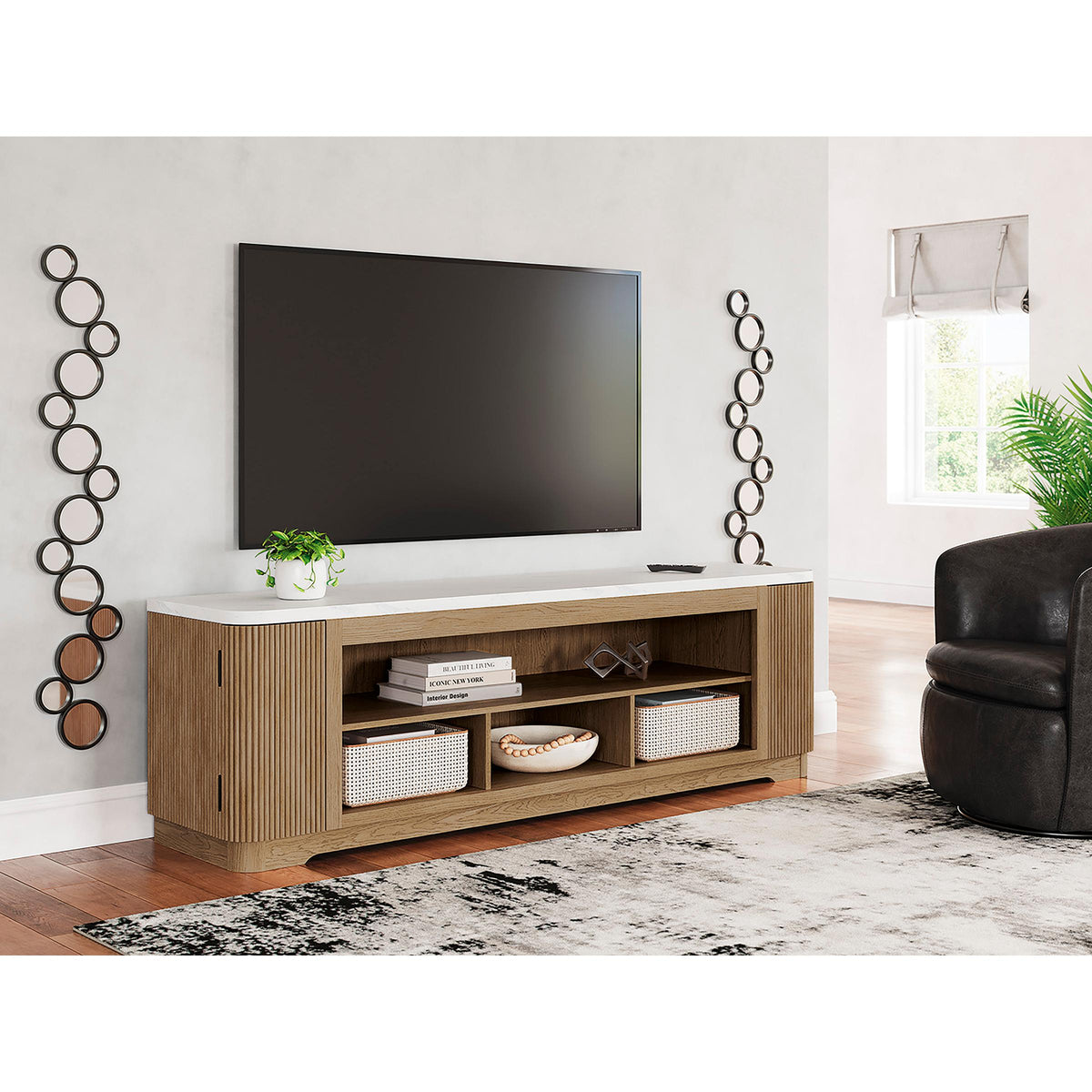 Signature Design by Ashley Camdill W808-68 XL TV Stand with Fireplace Option IMAGE 7