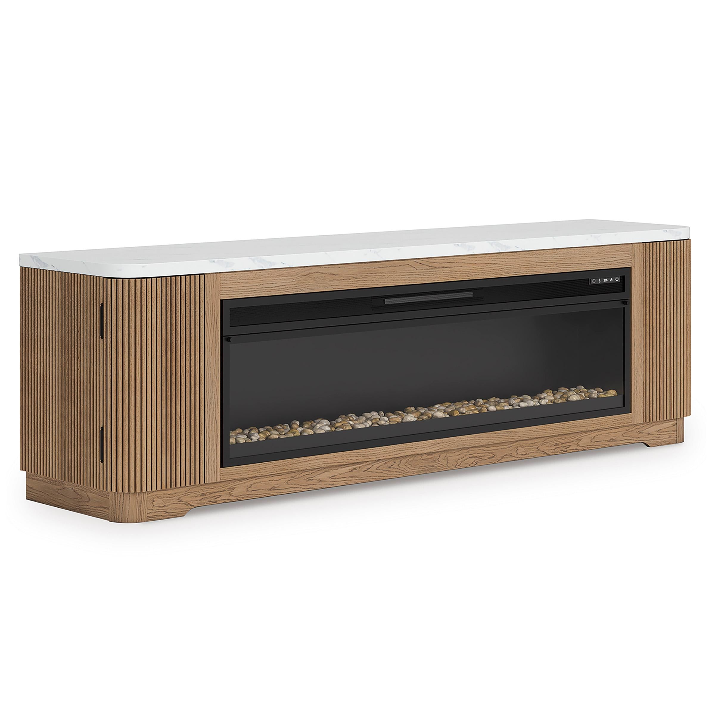 Signature Design by Ashley Camdill W808W1 80" TV Stand with Electric Fireplace IMAGE 1