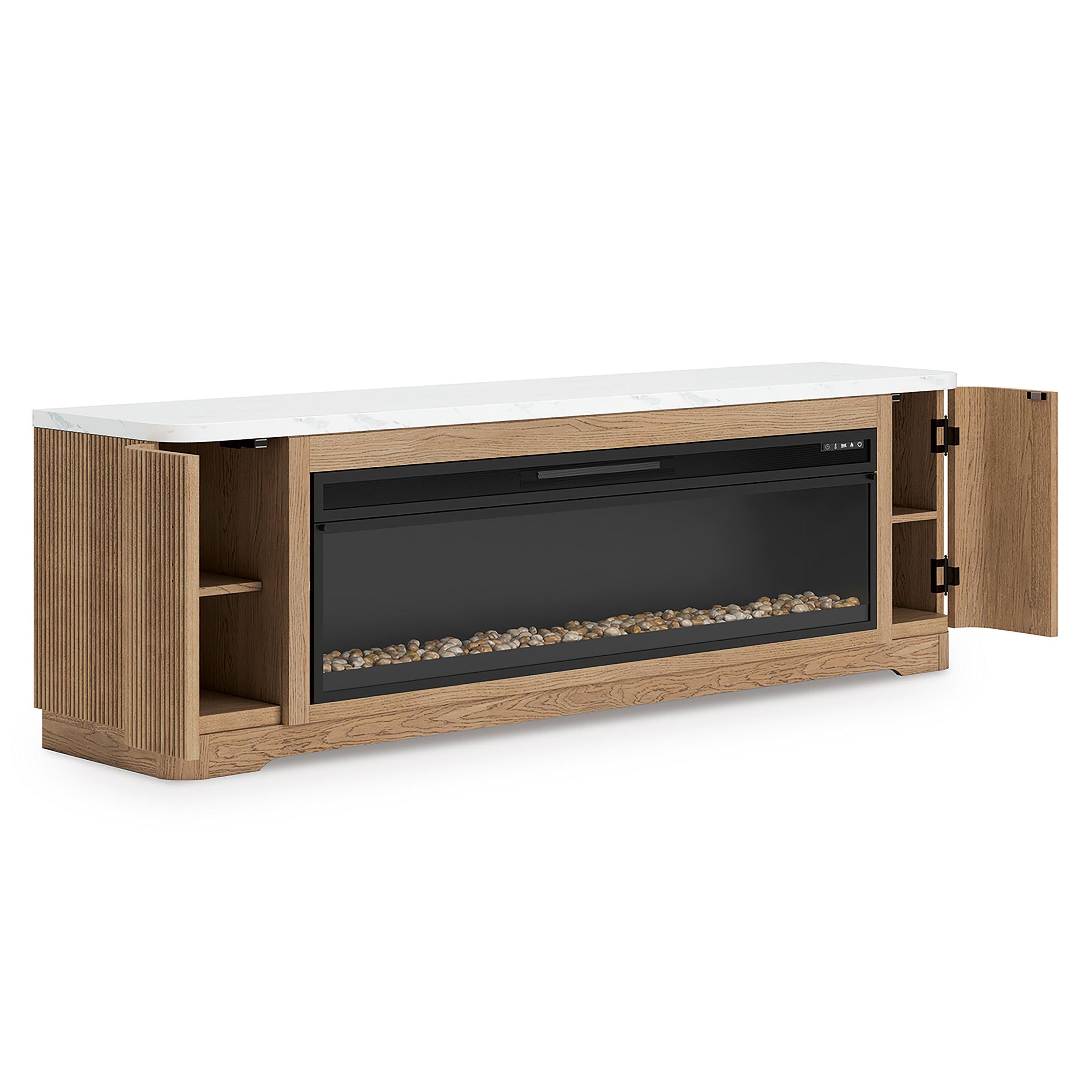 Signature Design by Ashley Camdill W808W1 80" TV Stand with Electric Fireplace IMAGE 3
