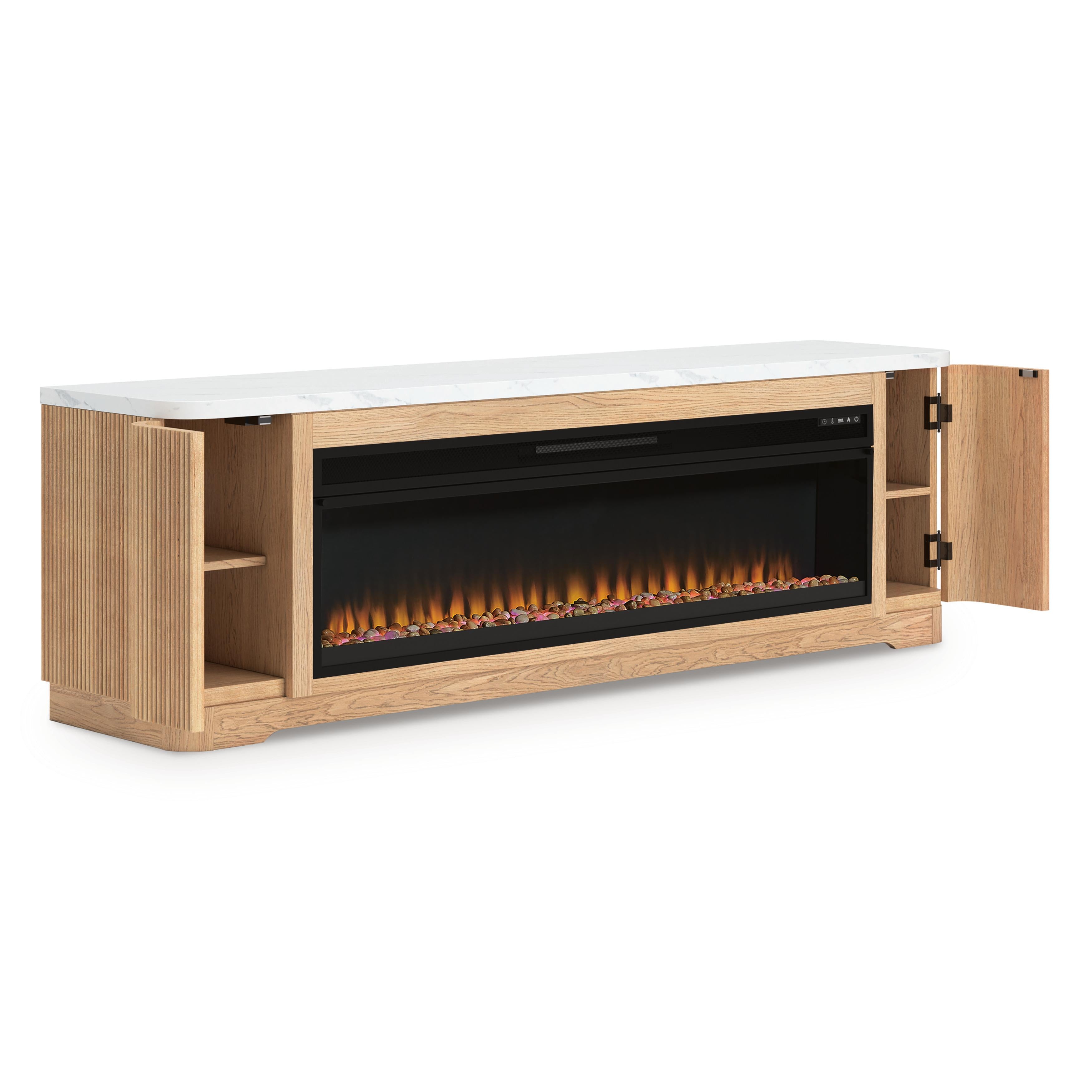 Signature Design by Ashley Camdill W808W1 80" TV Stand with Electric Fireplace IMAGE 4
