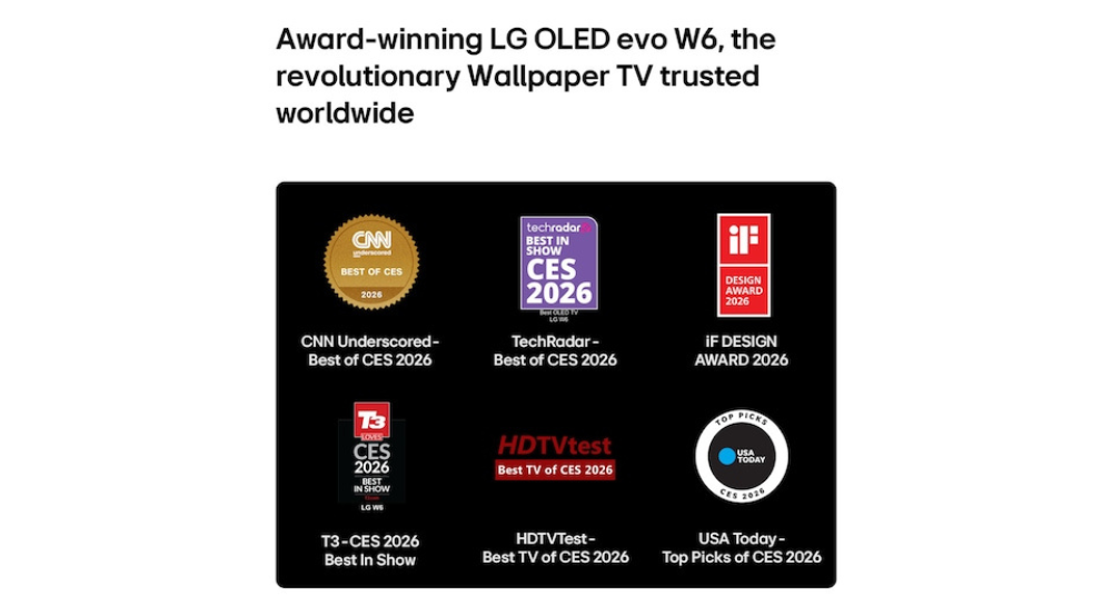 LG Wallpaper TV LG OLED evo AI W6 4K Smart TV (OLED83W6PUA)-2026