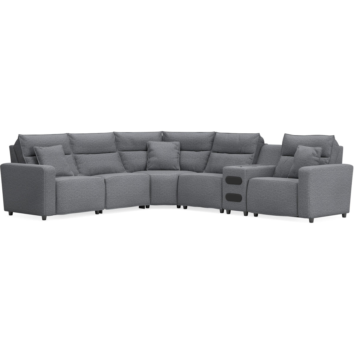Signature Design by Ashley Modmax 65906S35 6 pc Reclining Sectional with Audio Console IMAGE 1