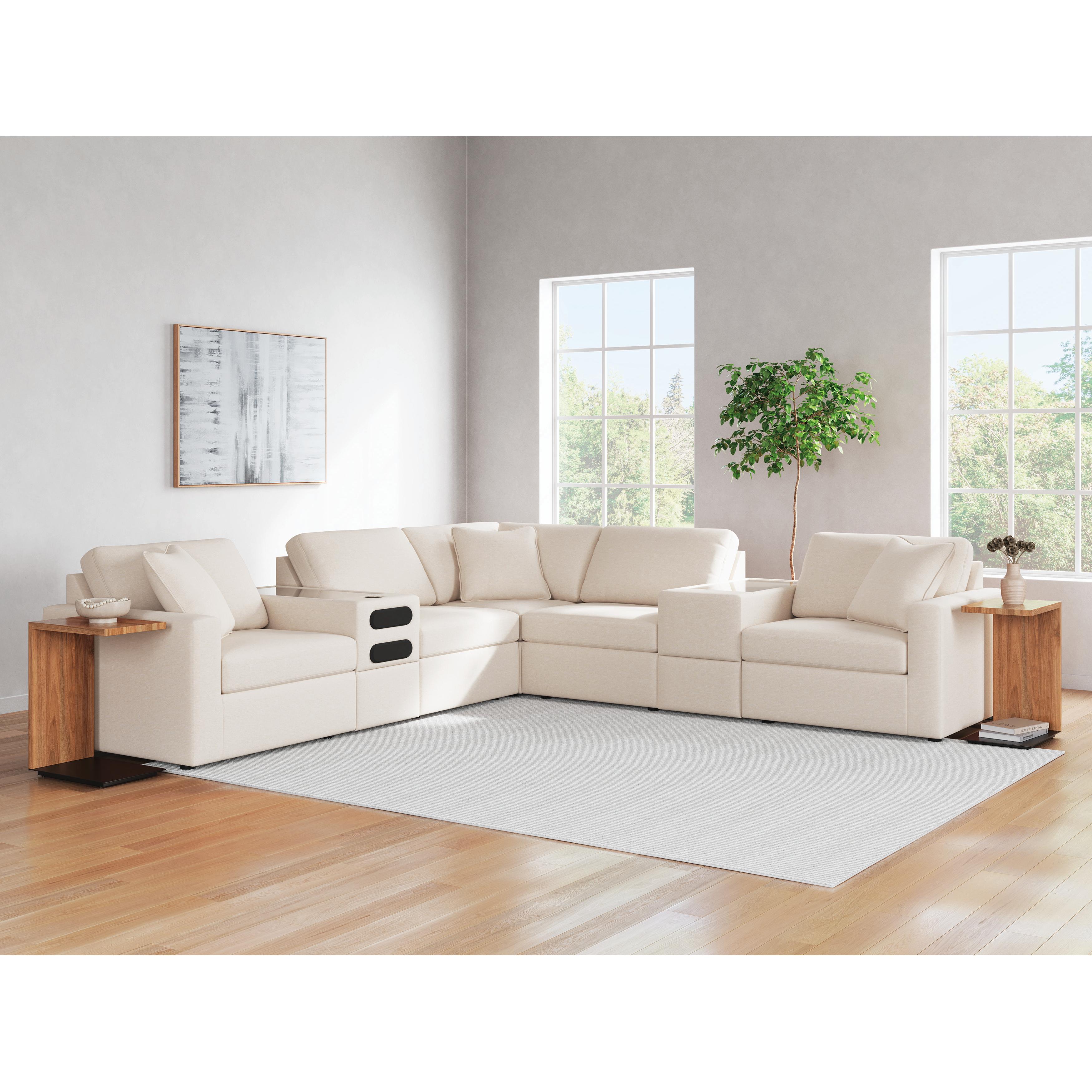 Signature Design by Ashley Modmax 92103S69 7 pc Balanced Sectional with Audio and Storage Consoles IMAGE 2