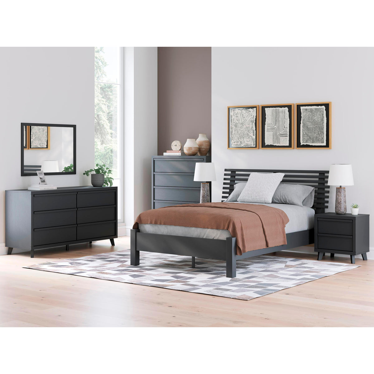 Signature Design by Ashley Danziar B1013B19 Full Slat Panel Bed IMAGE 7