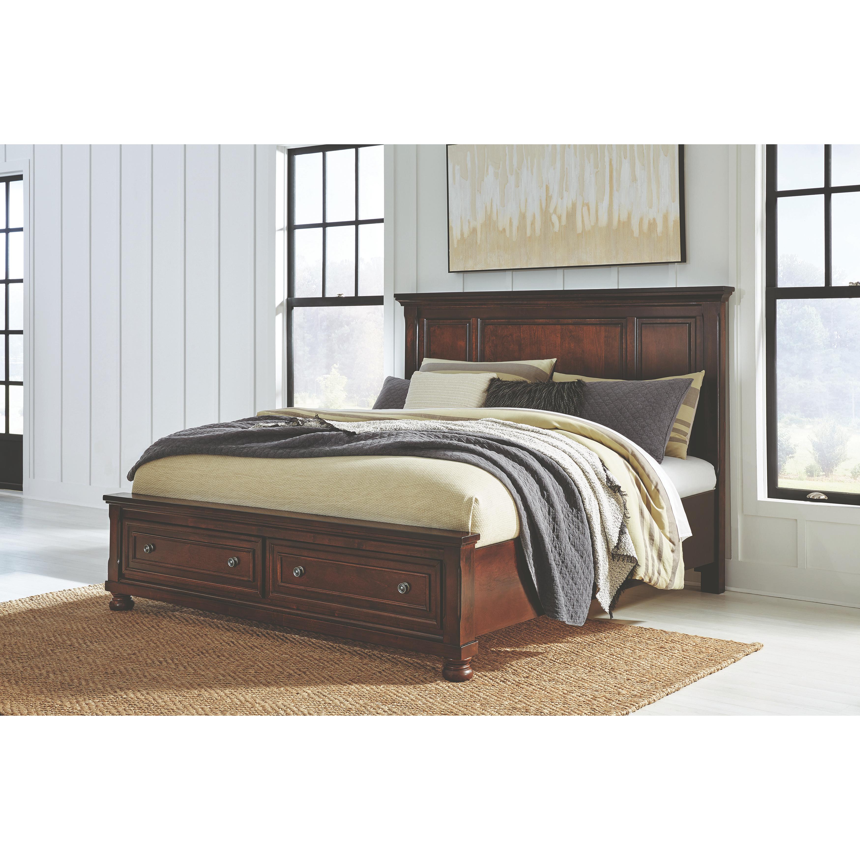 Millennium Porter B697B46 California King Panel Storage Bed IMAGE 2
