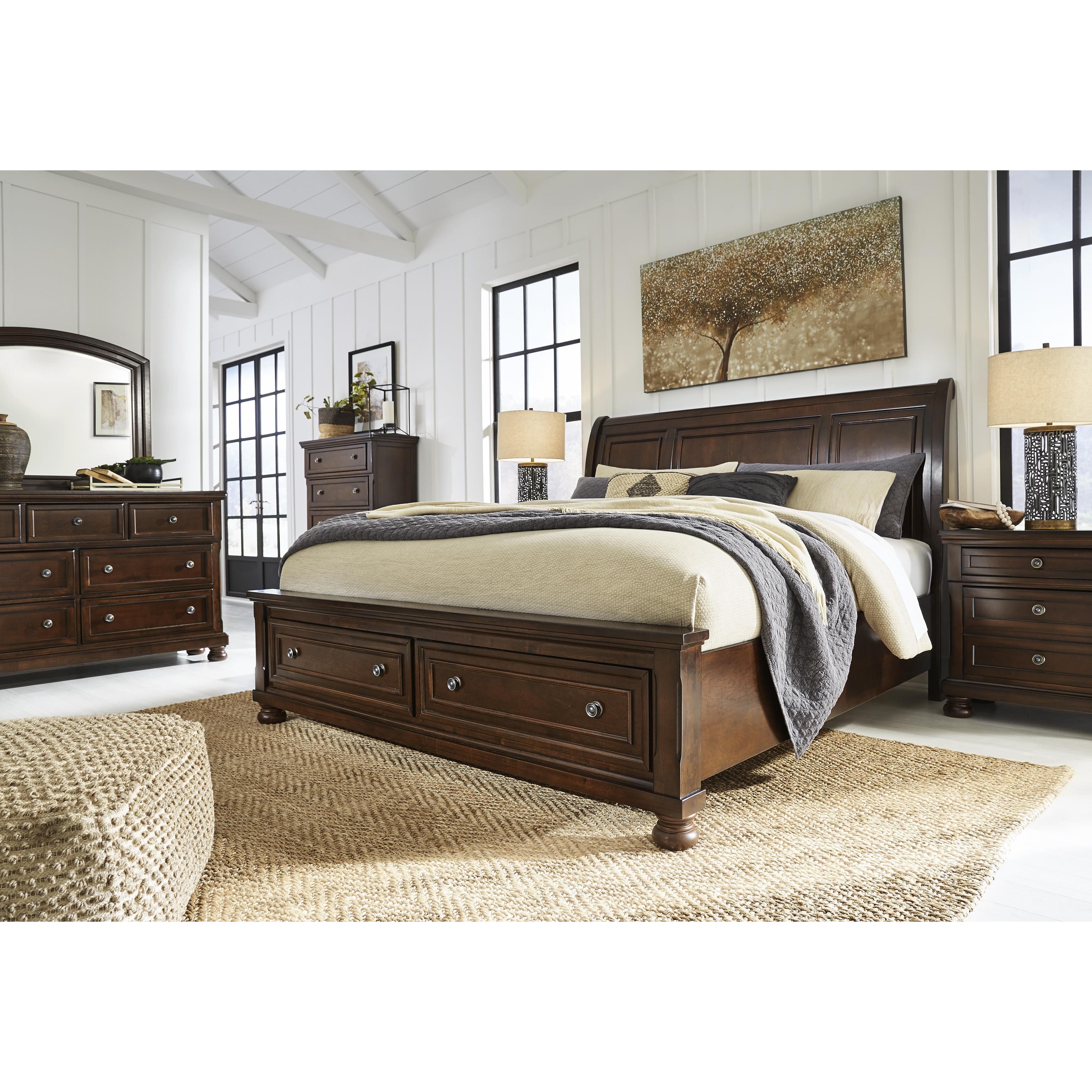 Millennium Porter B697B47 California King Sleigh Storage Bed IMAGE 7