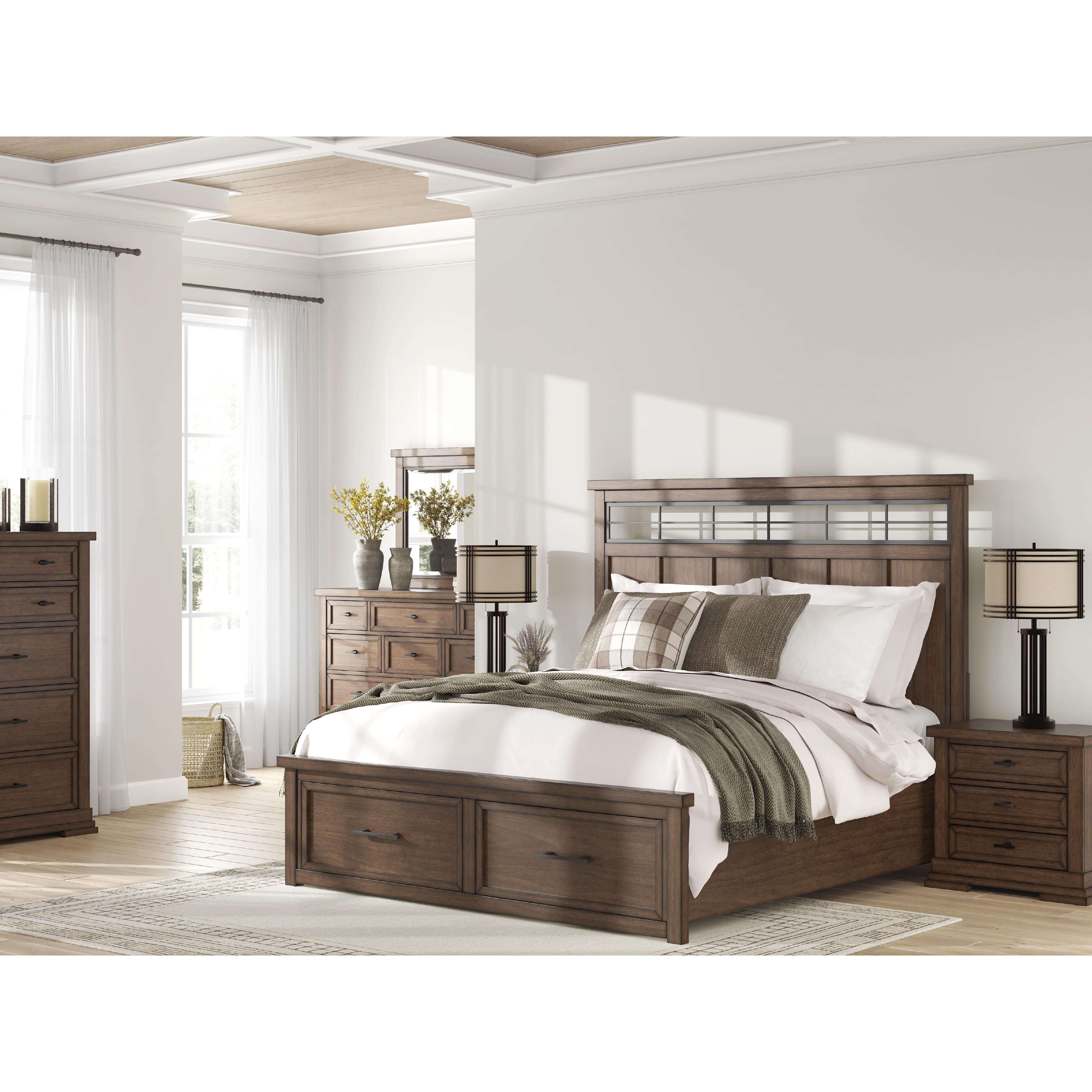 Signature Design by Ashley Taffenbrook B849B4 King Panel Storage Bed IMAGE 11