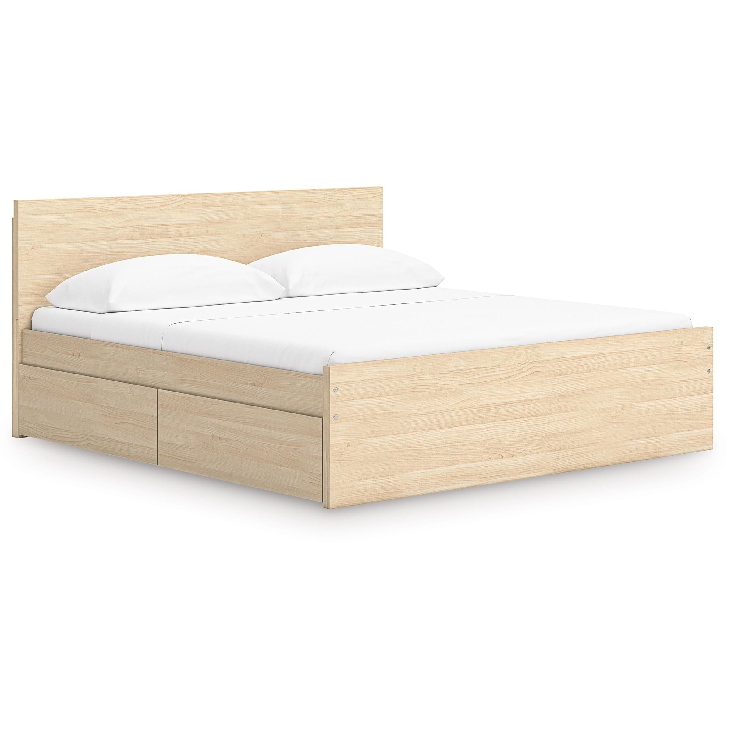 Signature Design by Ashley Onita EB9632B24 King Panel Platform Bed with 2 Side Storage IMAGE 1