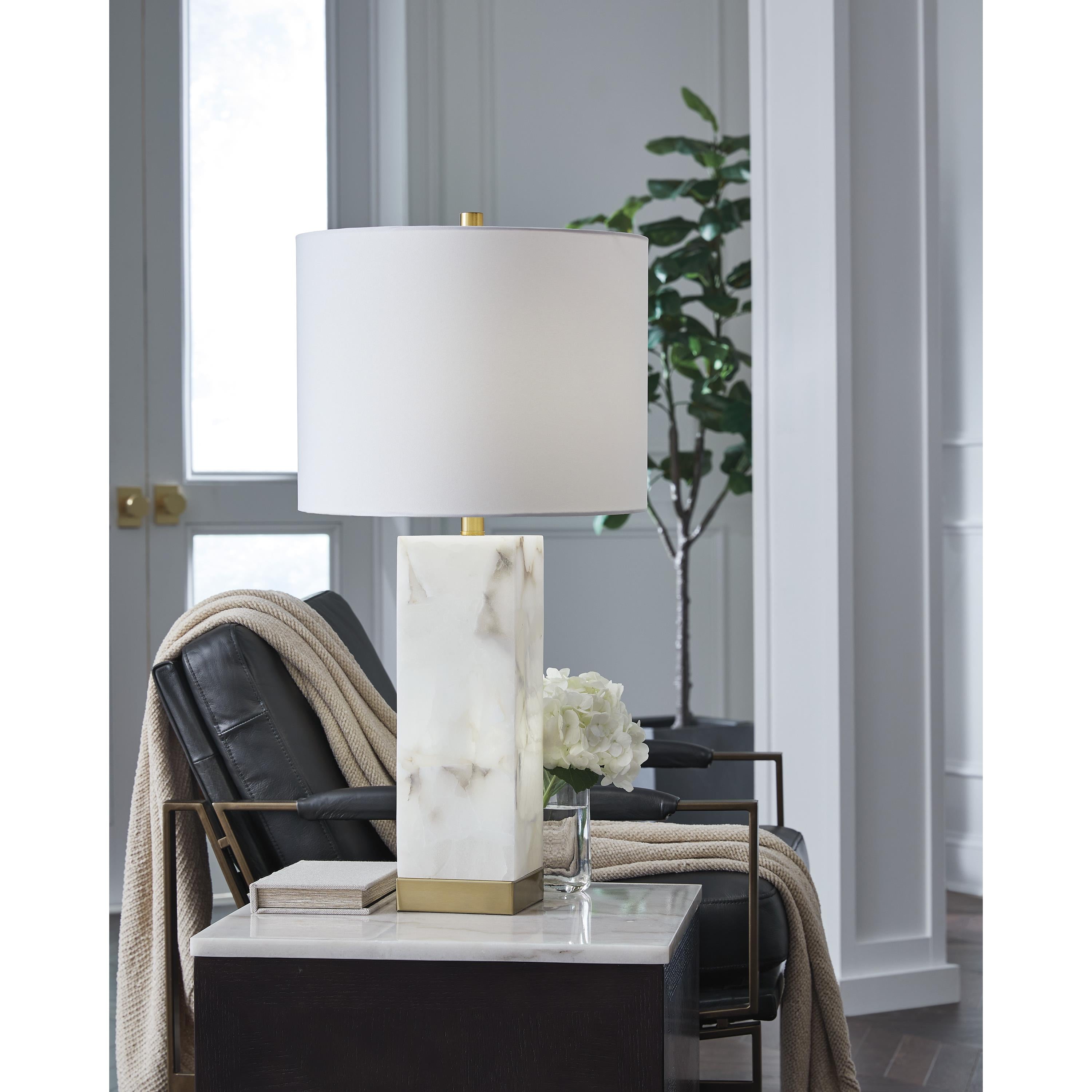 Signature Design by Ashley Linderfield L429094 Alabaster Table Lamp IMAGE 2