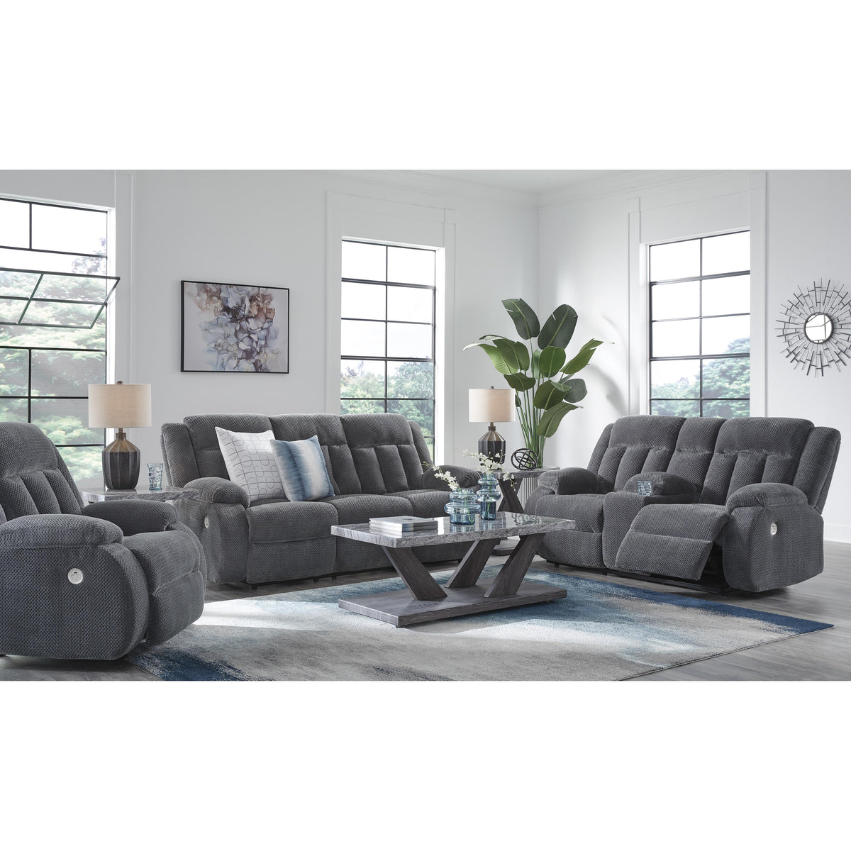 Signature Design by Ashley Observation PC2140599 Reclining Power Sofa with Drop Down Table IMAGE 10