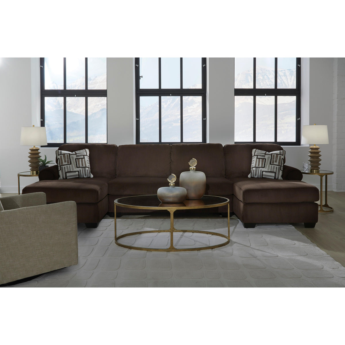 Signature Design by Ashley Kimlee PC35603S3 3 pc Sectional with Double Chaise IMAGE 4