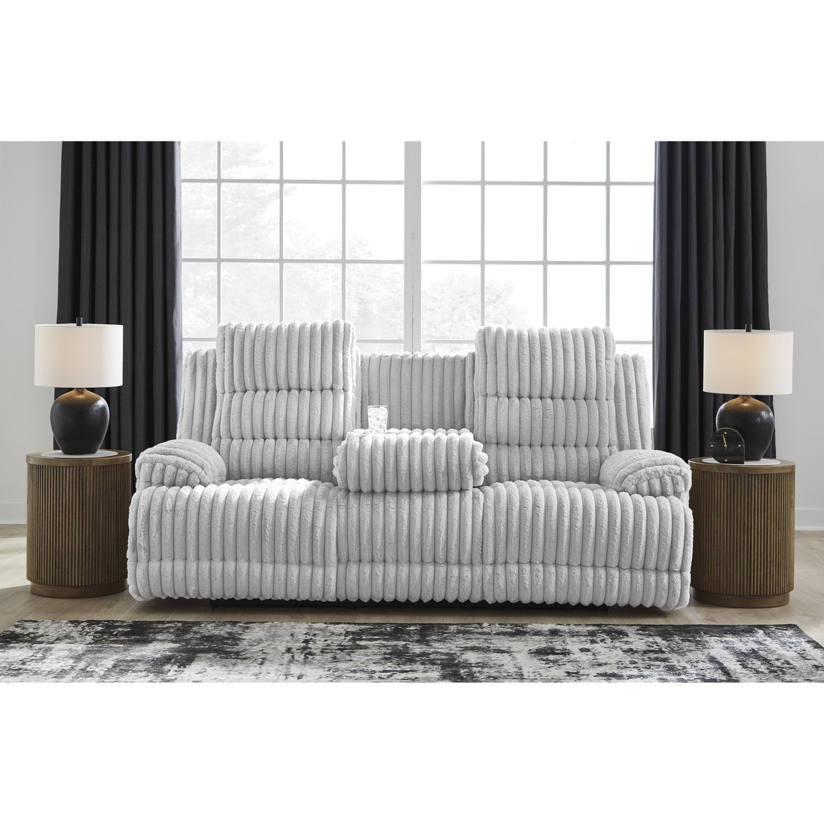 Signature Design by Ashley Rhines Falls PC4280499 Reclining Power Sofa with Drop Down Table IMAGE 7