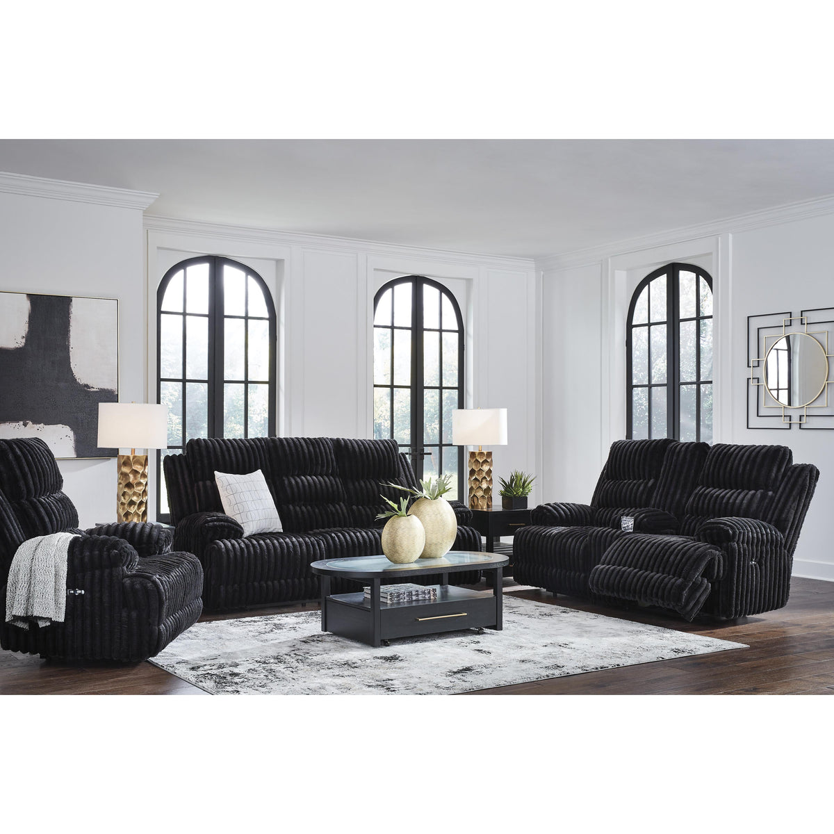 Signature Design by Ashley Rhine Falls PC4280596 Double Reclining Power Loveseat with Console IMAGE 13