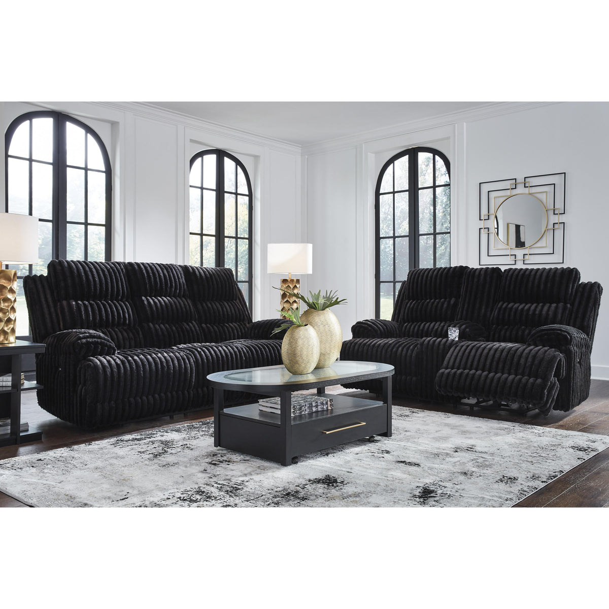 Signature Design by Ashley Rhine Falls PC4280596 Double Reclining Power Loveseat with Console IMAGE 8