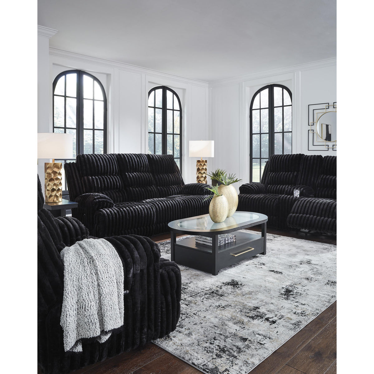 Signature Design by Ashley Rhine Falls PC4280599 Reclining Power Sofa with Drop Down Table IMAGE 11