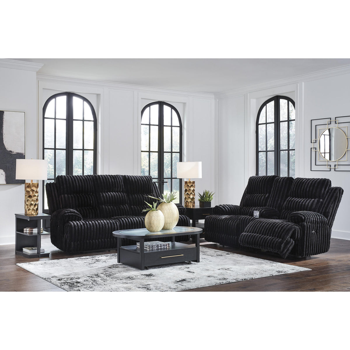 Signature Design by Ashley Rhine Falls PC4280599 Reclining Power Sofa with Drop Down Table IMAGE 13