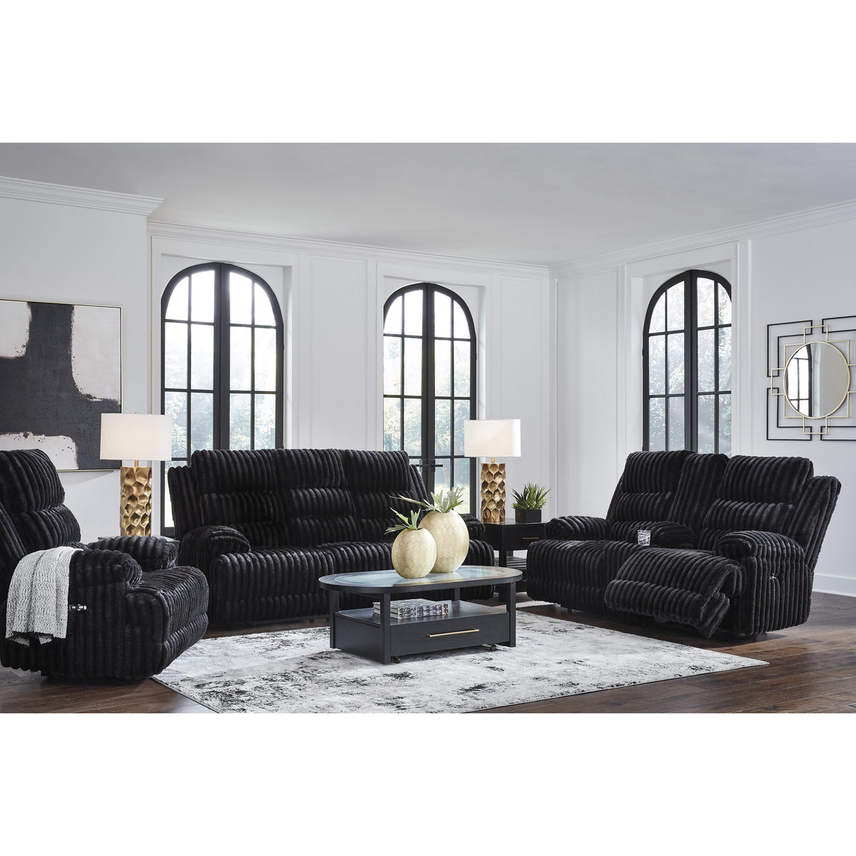Signature Design by Ashley Rhine Falls PC4280599 Reclining Power Sofa with Drop Down Table IMAGE 15
