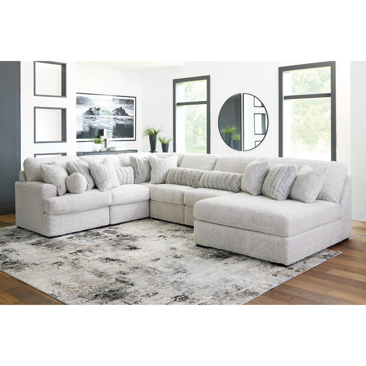 Signature Design by Ashley Cuddle Plush PC59106S3 6 pc Sectional with Chaise IMAGE 2