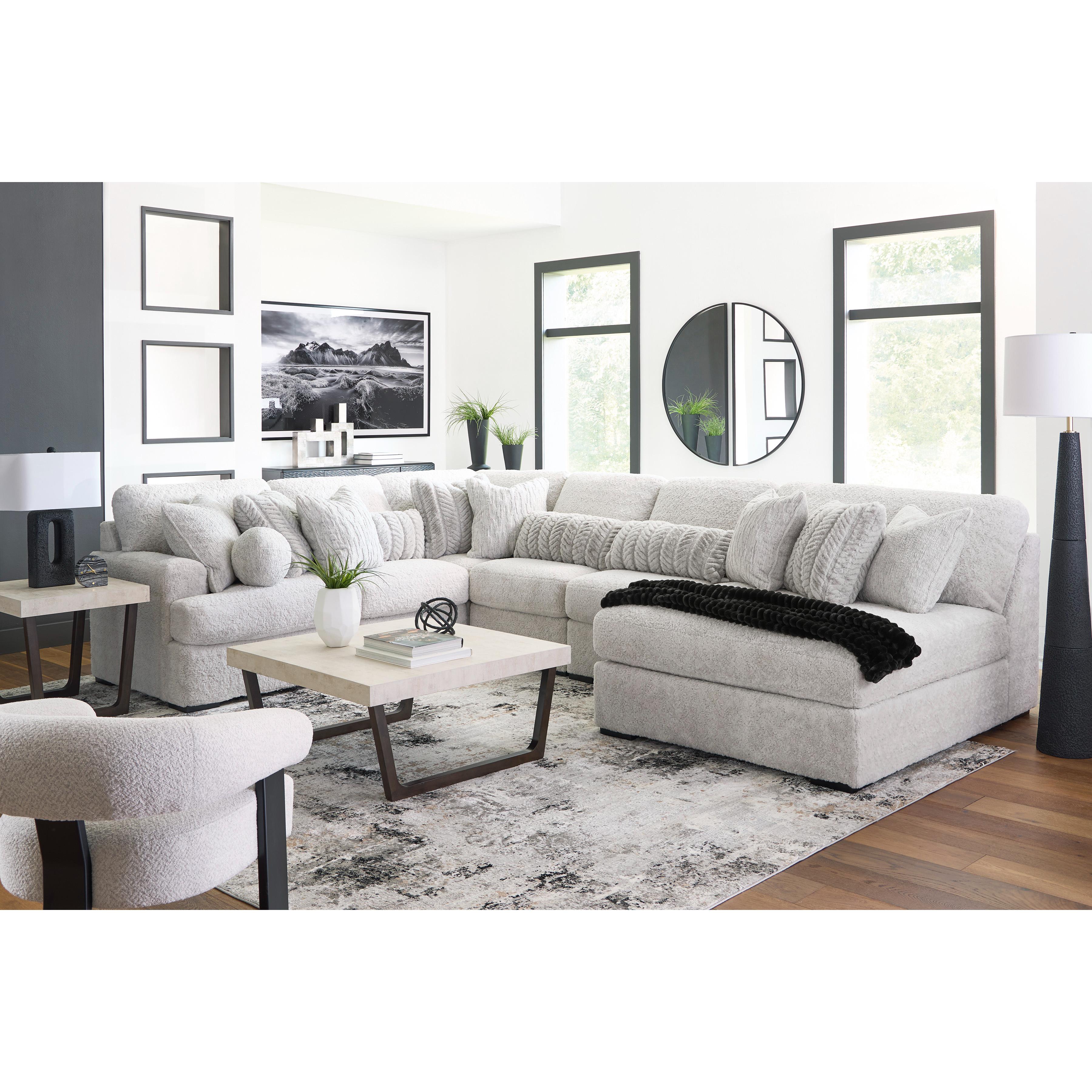 Signature Design by Ashley Cuddle Plush PC59106S3 6 pc Sectional with Chaise IMAGE 4