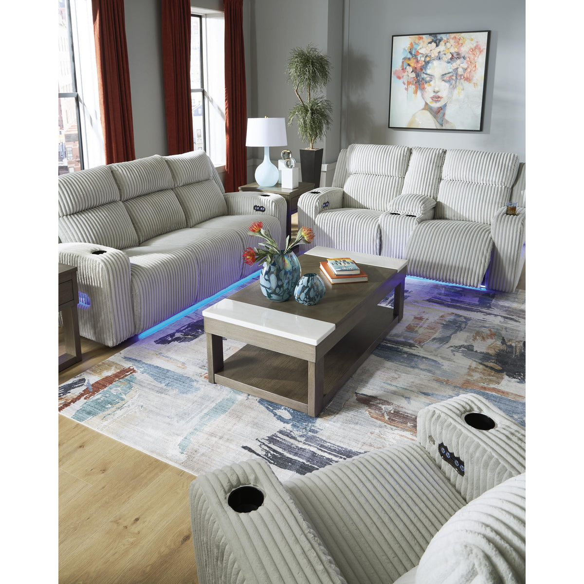 Signature Design by Ashley Forest Lake PC6420315 Power Reclining Sofa with Adjustable Headrest IMAGE 16