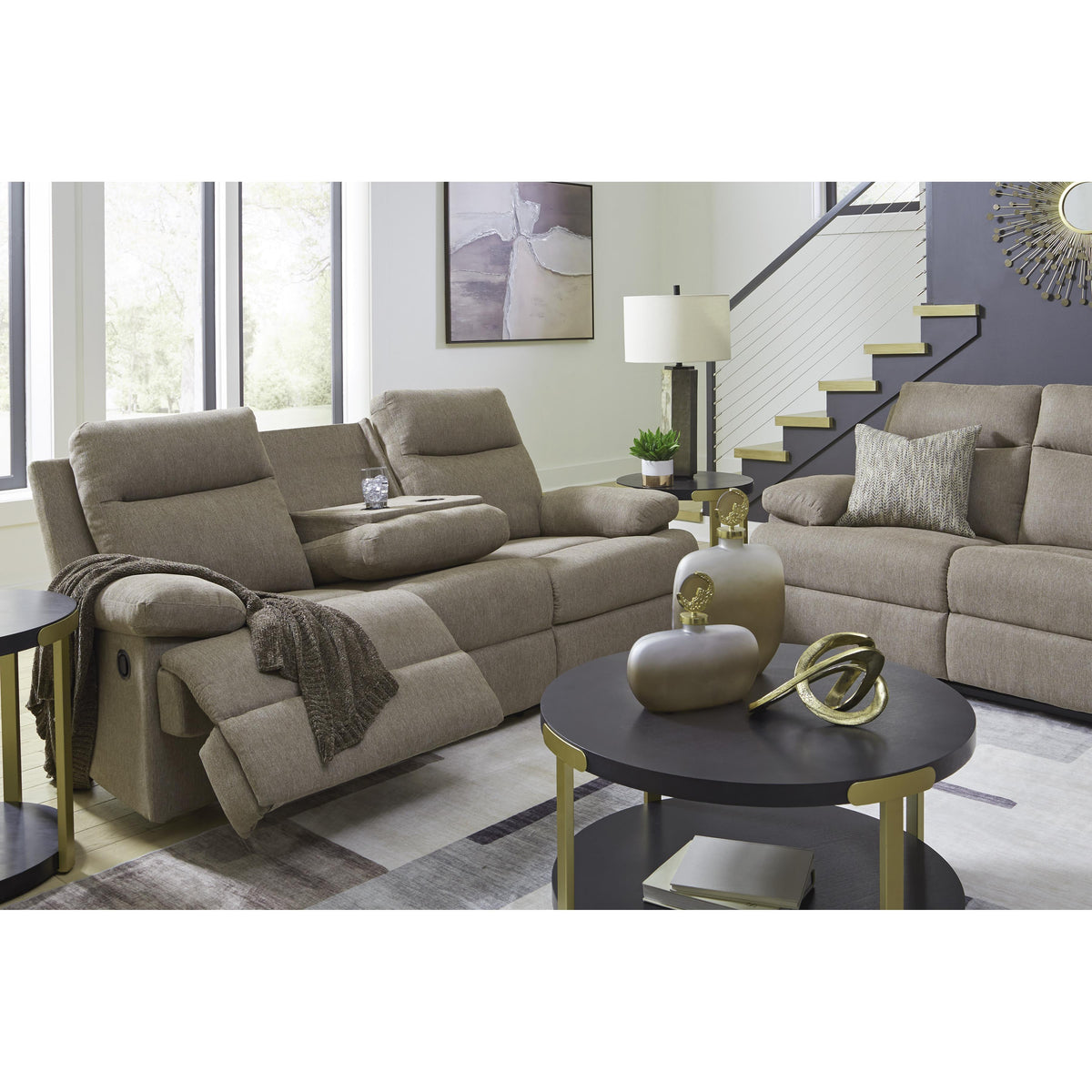 Signature Design by Ashley Side-Swipe PC9140589 Reclining Sofa with Drop Down Table IMAGE 11